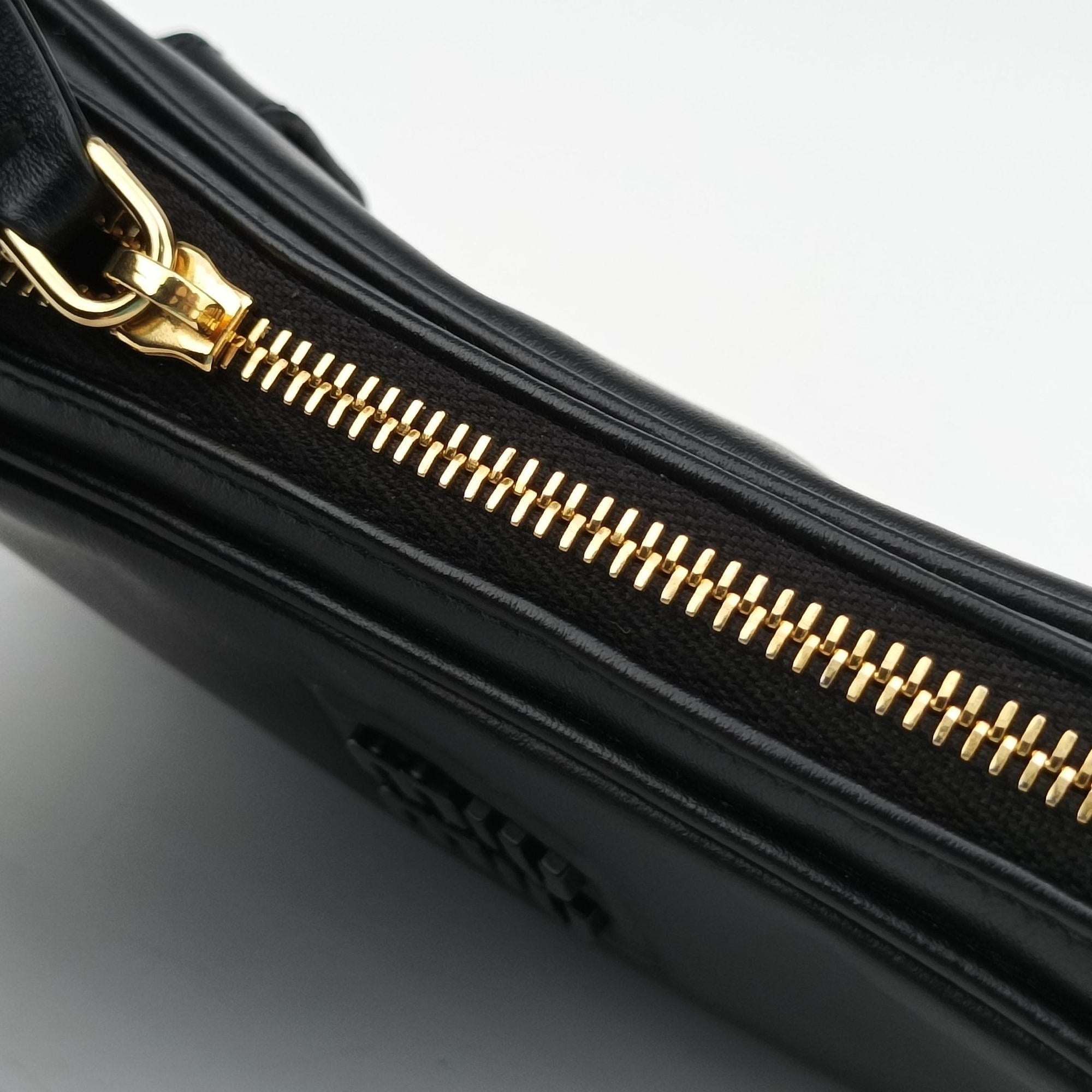 Logo belt Black leather 58ロゴベルト ブラック レザー 58