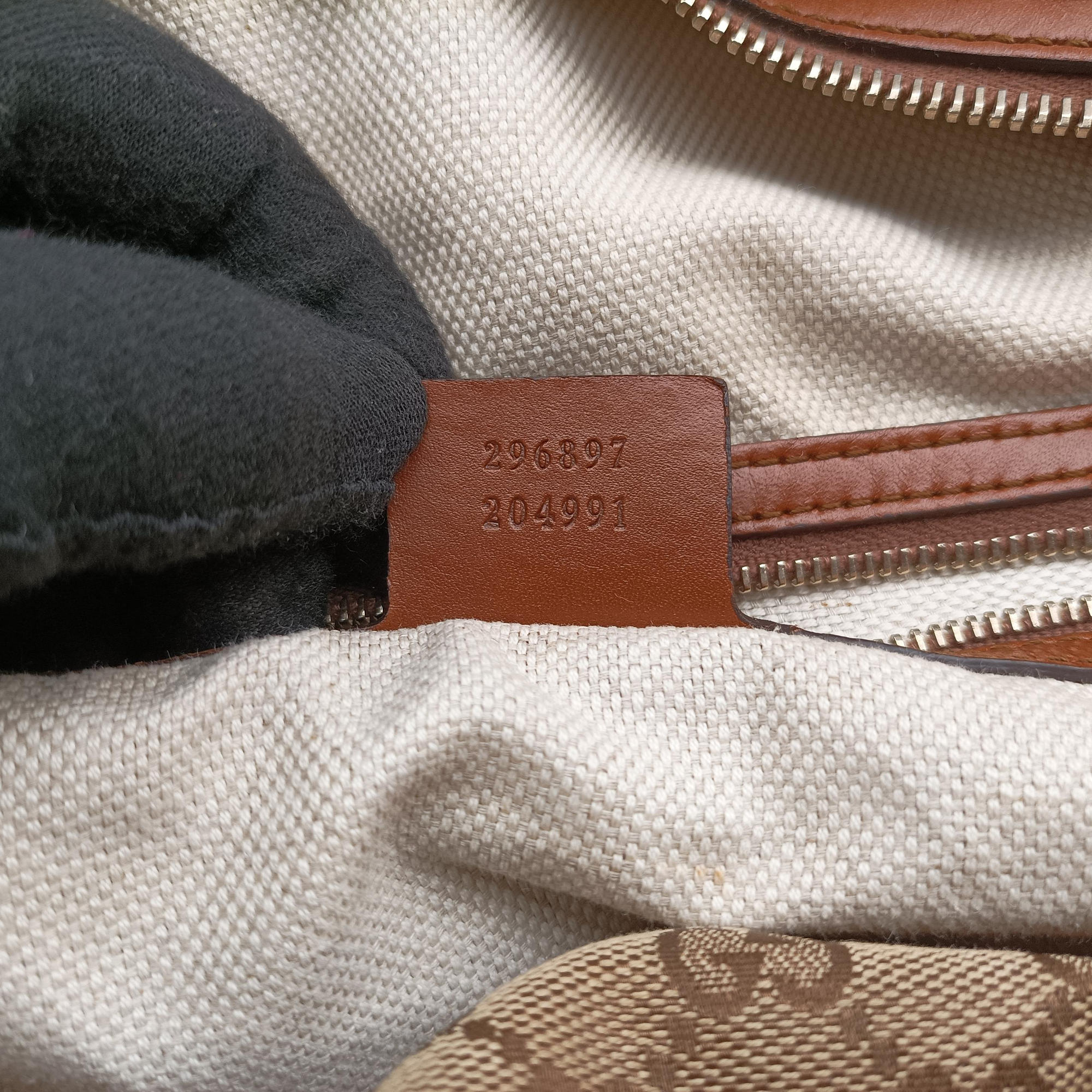 Brick Lane Brown canvas×leather 296897 F012126683ブリックレーン ブラウン キャンバス×レザー 296897 F012126683