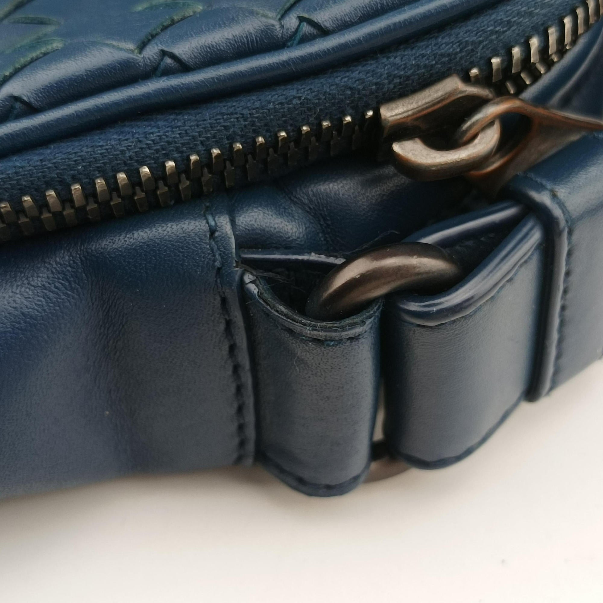 Intrecciato Navy lambskin B05679903Vイントレチャート ネイビー ラムスキン B05679903V