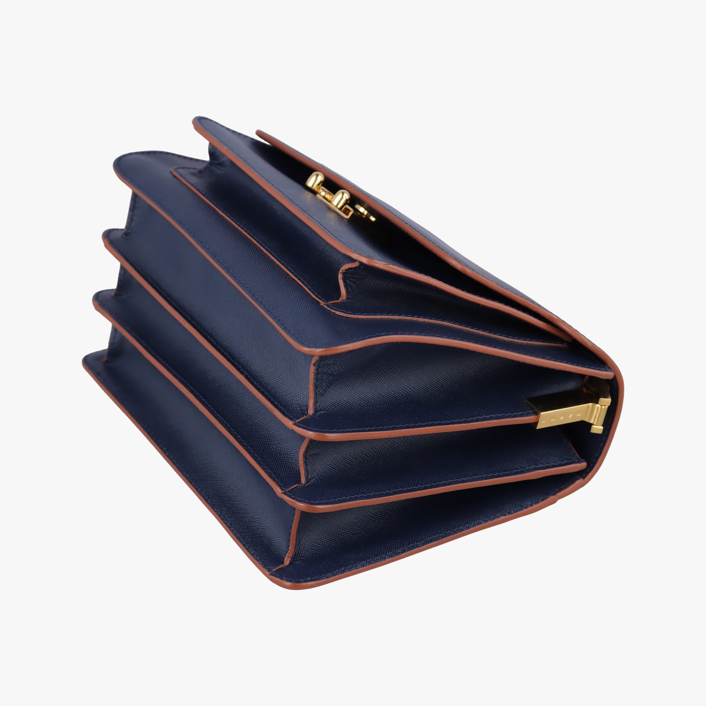 TRUNK Navy Saffiano Leather トランク ネイビー サフィアーノレザー