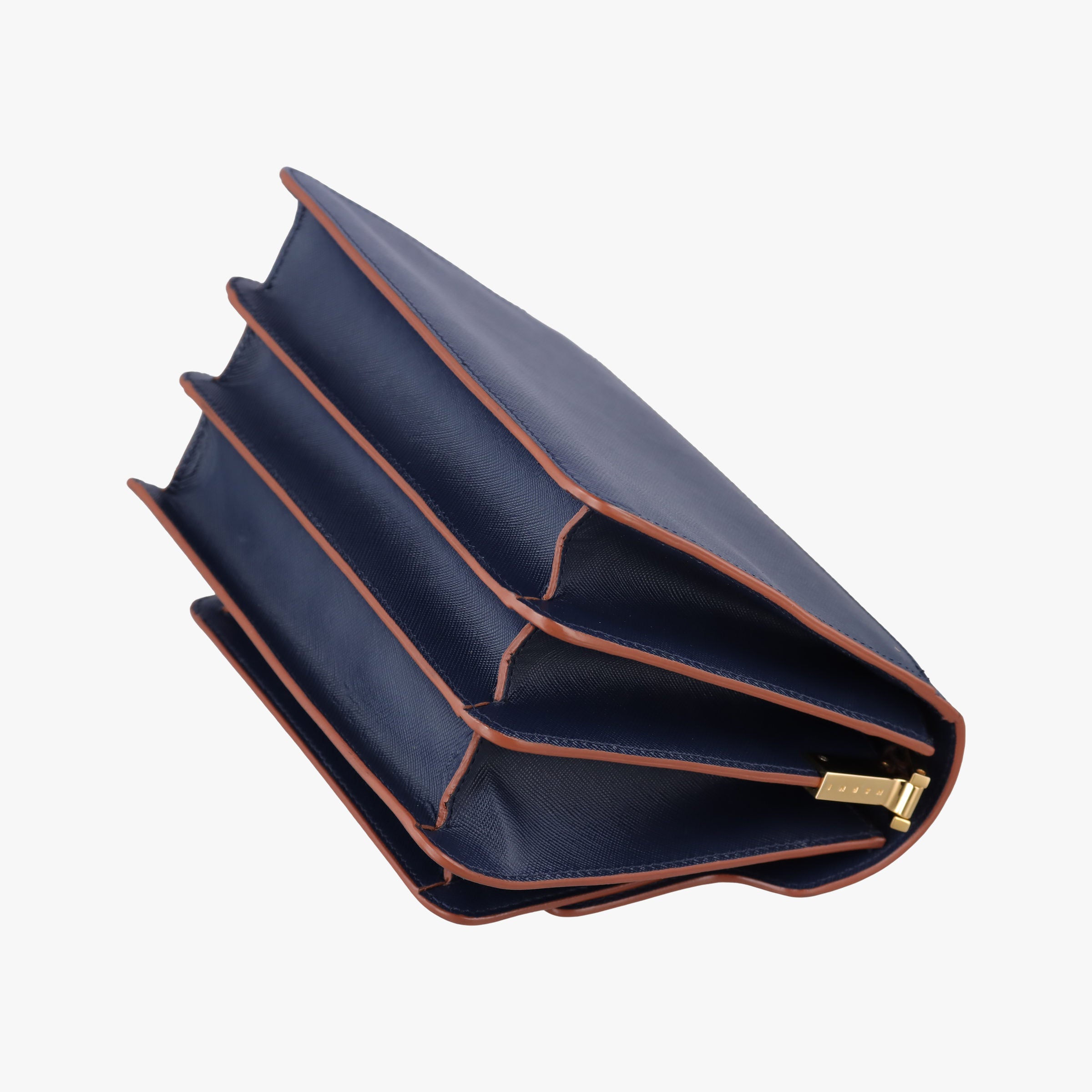 TRUNK Navy Saffiano Leather トランク ネイビー サフィアーノレザー