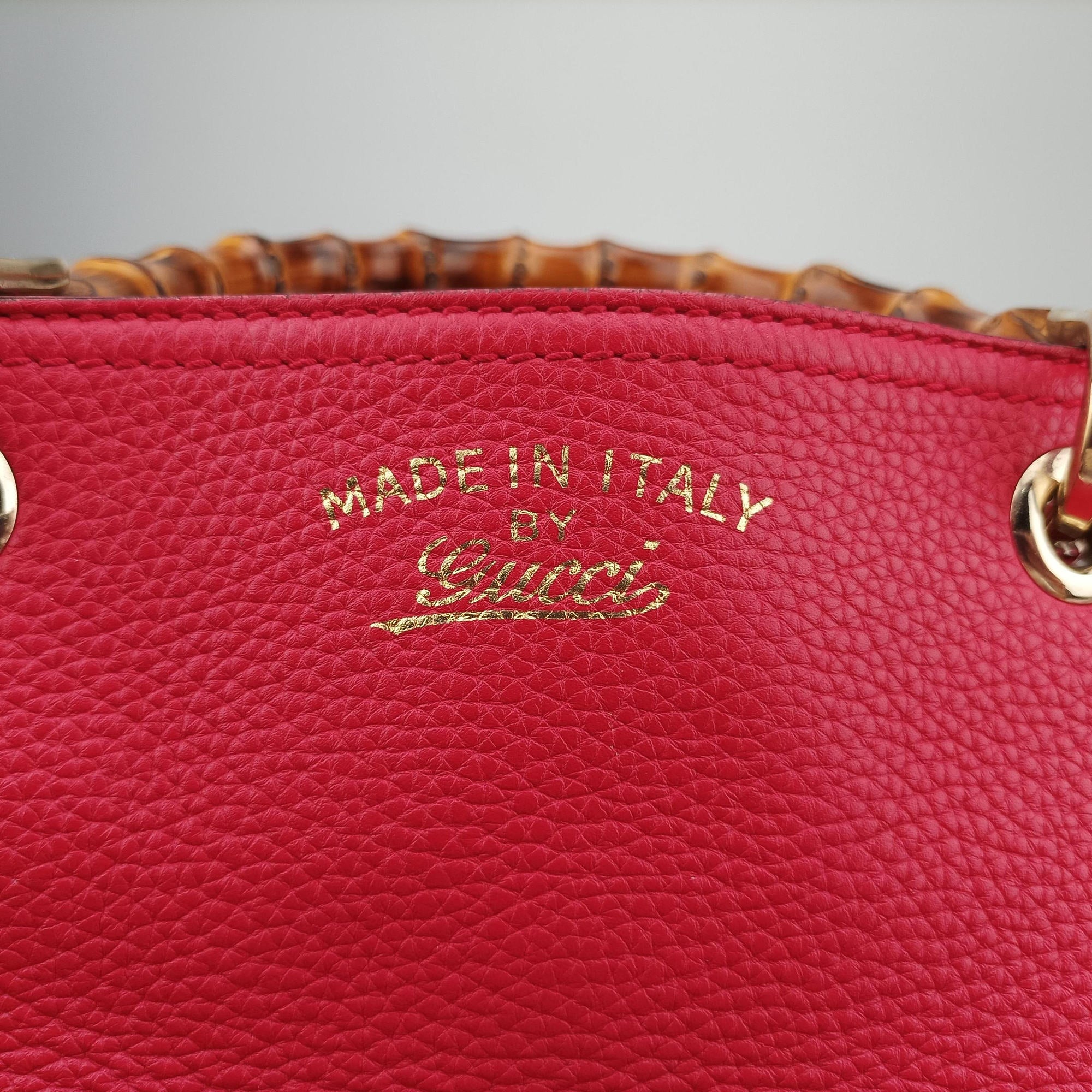 Bamboo Shopper Red×Orange Leather 323660 A019520622バンブーショッパー レッド×オレンジ レザー 323660 A019520622