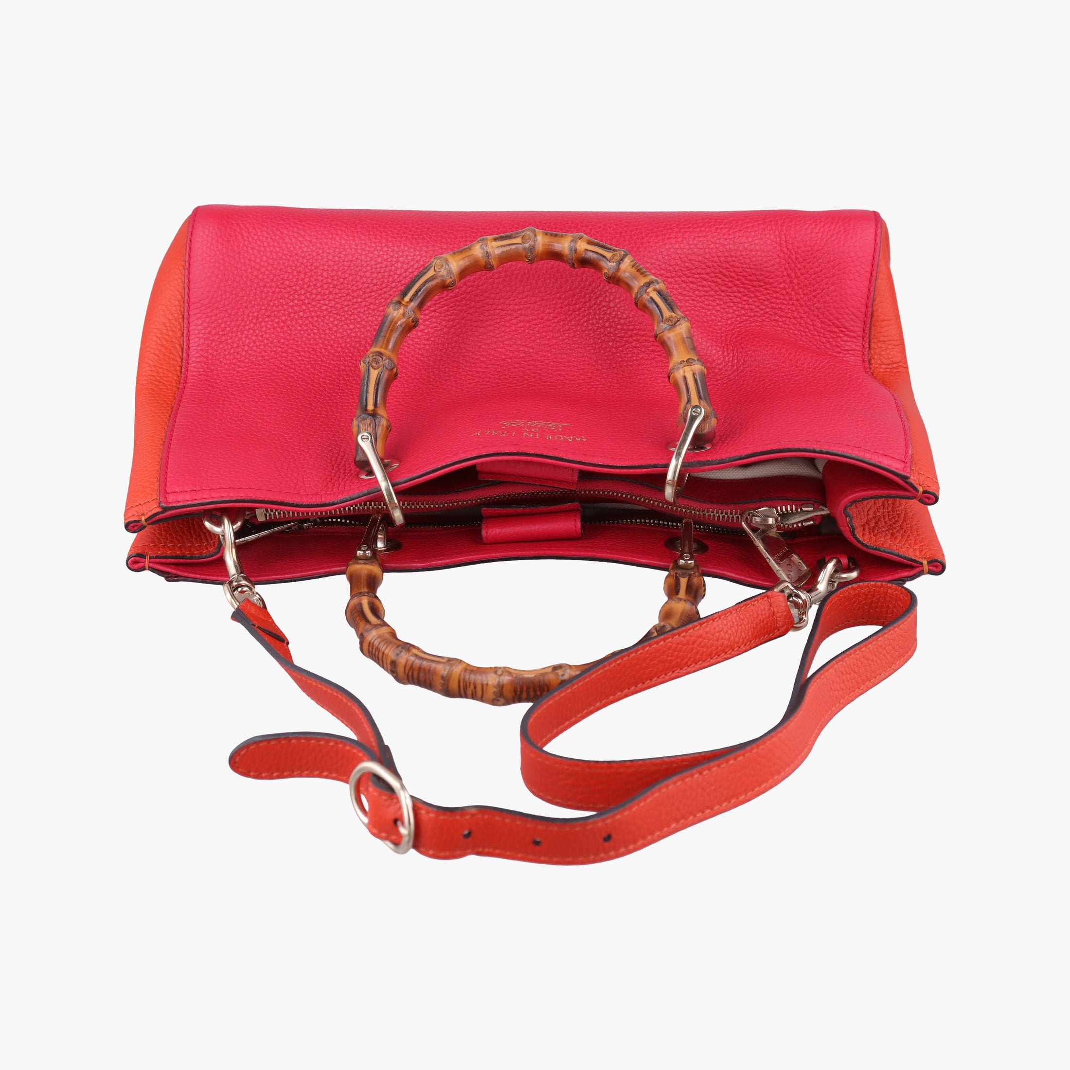 Bamboo Shopper Red×Orange Leather 323660 A019520622バンブーショッパー レッド×オレンジ レザー 323660 A019520622