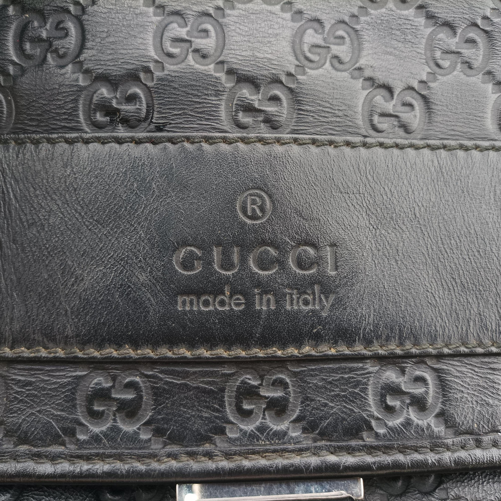 Guccissima Rubber Messenger Black Leather 246067 D013681349グッチシマ メッセンジャー ブラック レザー 246067 D013681349