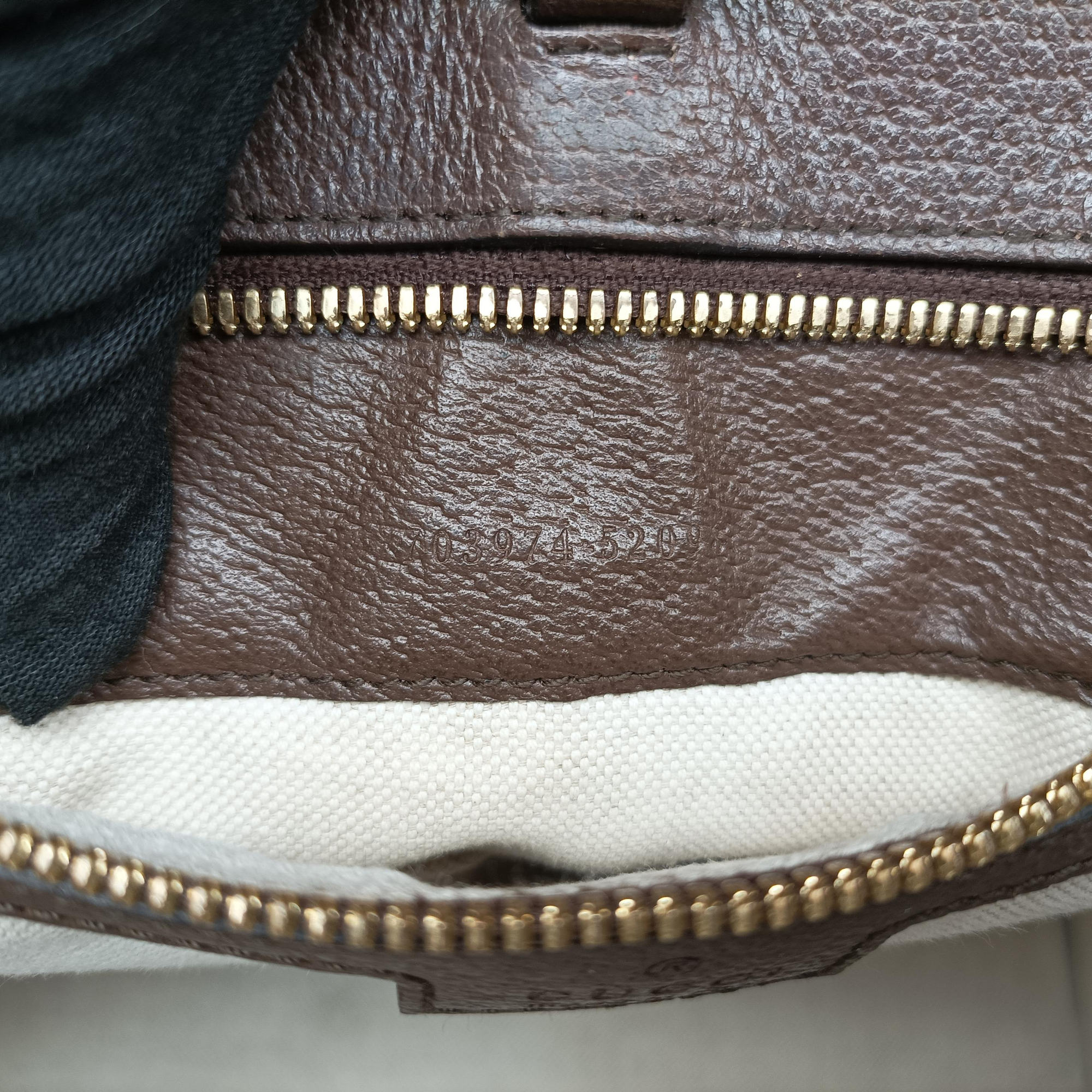 Jumbo GG Tote Brown×Green×Red canvas×leather 703974 I037762381ジャンボGG トート ブラウン×グリーン×レッド キャンバス×レザー 703974 I037762381