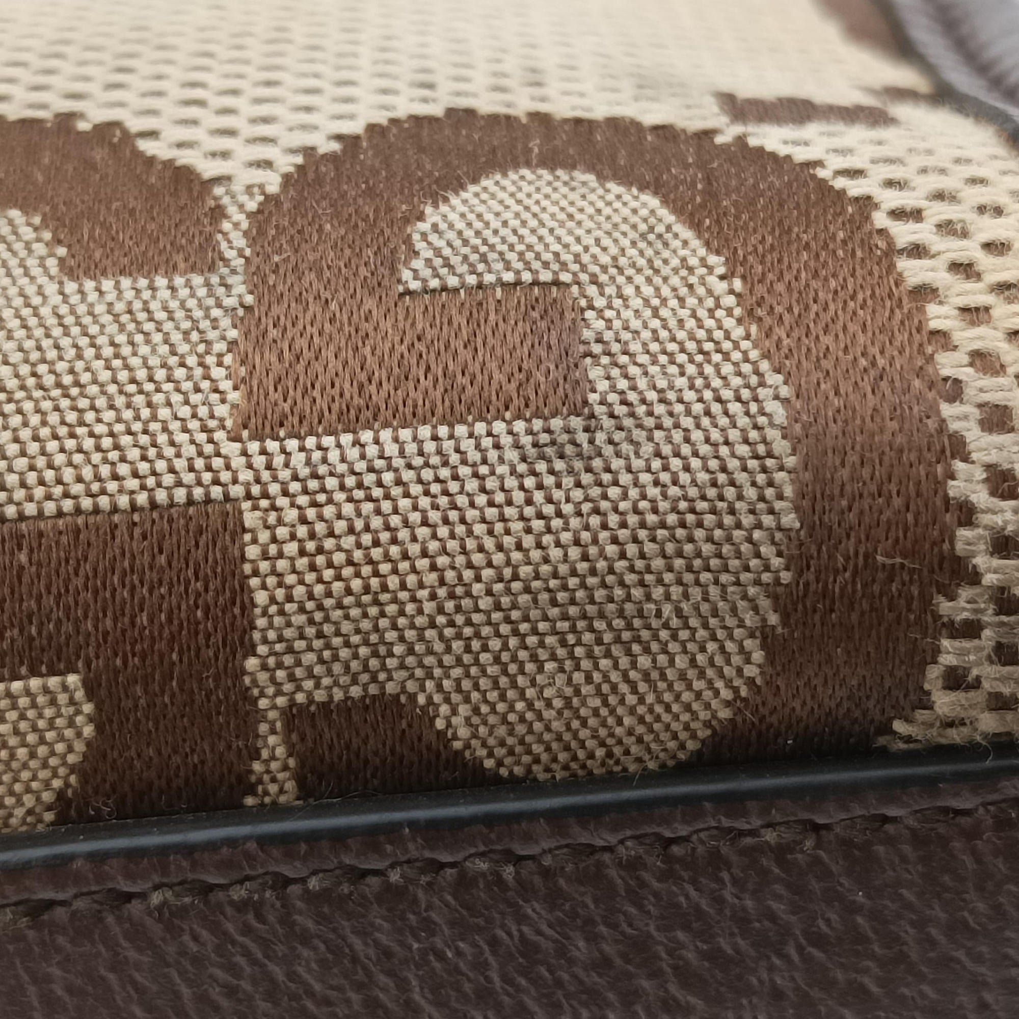 Jumbo GG Tote Brown×Green×Red canvas×leather 703974 I037762381ジャンボGG トート ブラウン×グリーン×レッド キャンバス×レザー 703974 I037762381