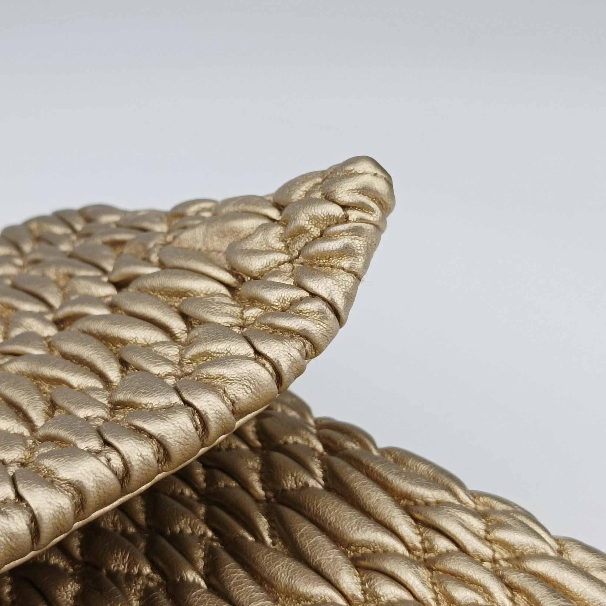 Iconic Crystal Cloque Golden Nappa Leather 5BD233 122クリスタル クロケ ゴールド ナッパレザー 5BD233 122
