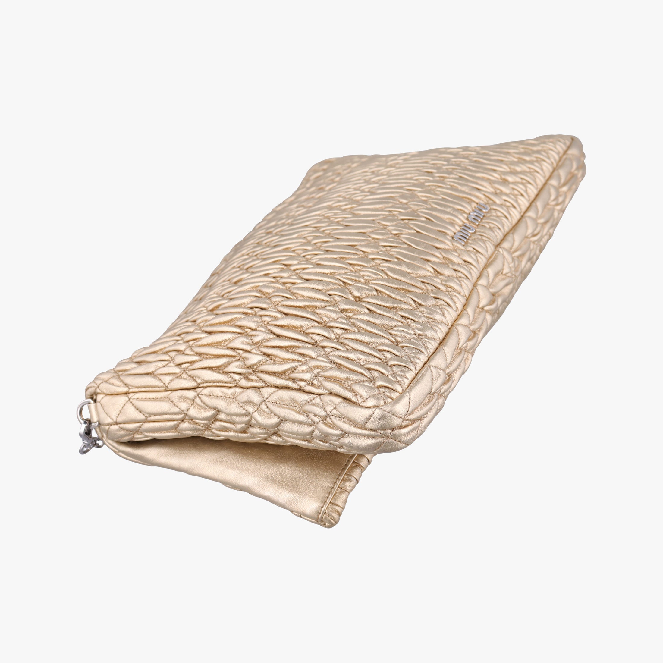 Iconic Crystal Cloque Golden Nappa Leather 5BD233 122クリスタル クロケ ゴールド ナッパレザー 5BD233 122