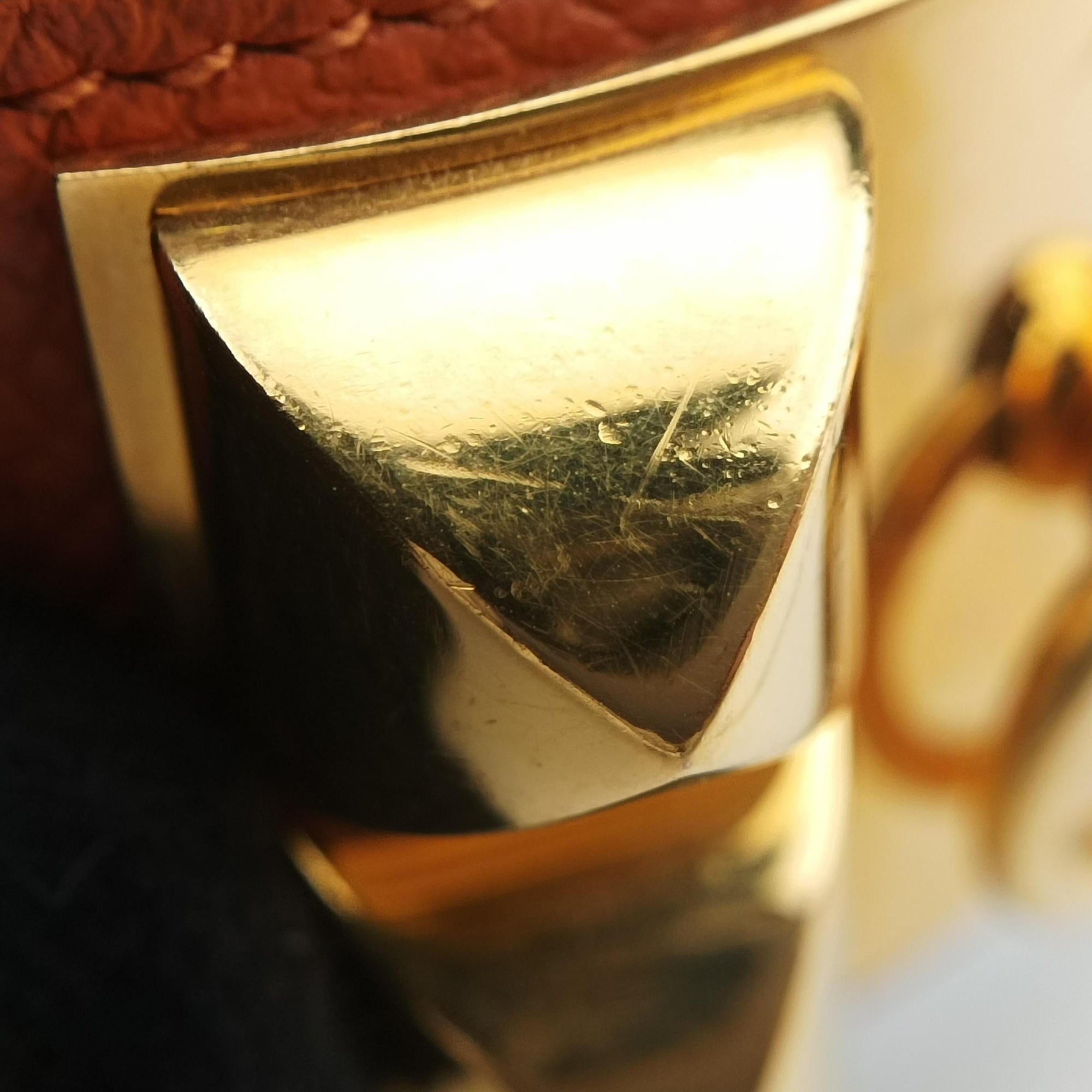Collier de chien Orange×golden Leather × GP S □P Pコリエ ド シアン オレンジ×ゴールド レザー×GP S □P P