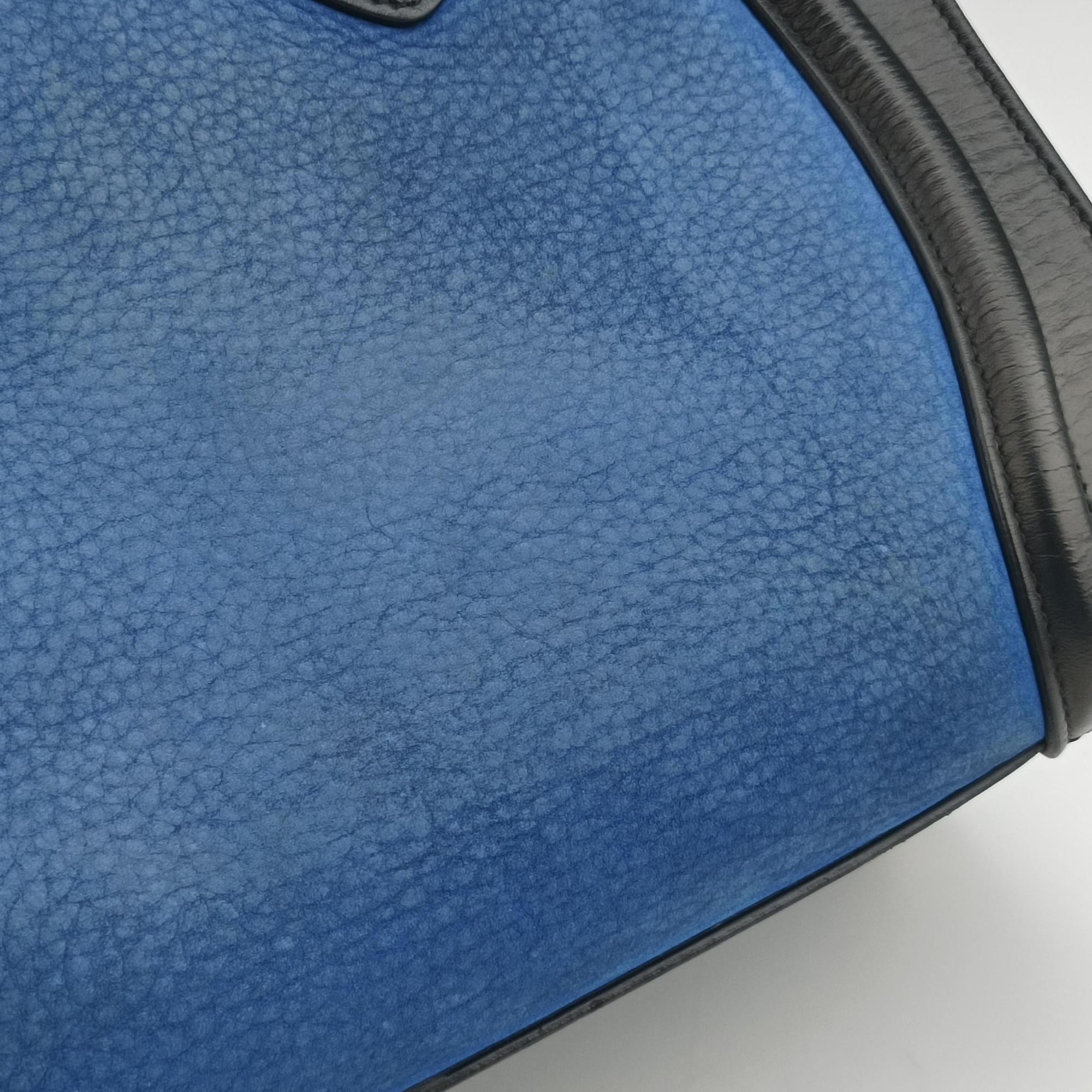 Luggage Micro shopper Blue×black Leather W-GA-0164ラゲージマイクロショッパー ブルー×ブラック レザー W-GA-0164