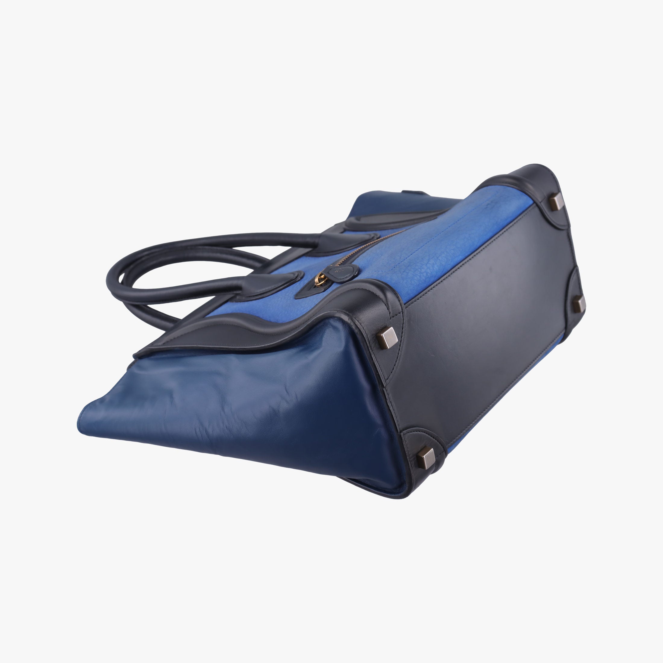 Luggage Micro shopper Blue×black Leather W-GA-0164ラゲージマイクロショッパー ブルー×ブラック レザー W-GA-0164