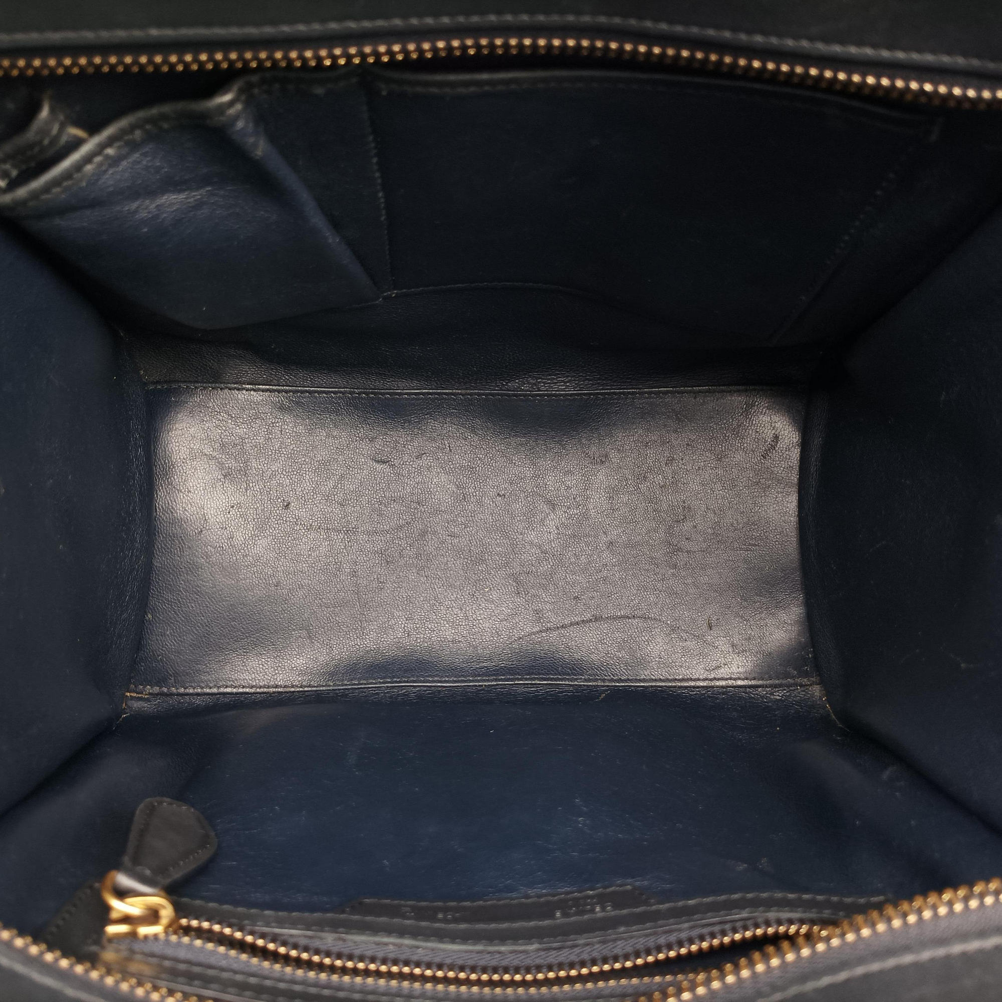 Luggage Micro shopper Blue×black Leather W-GA-0164ラゲージマイクロショッパー ブルー×ブラック レザー W-GA-0164