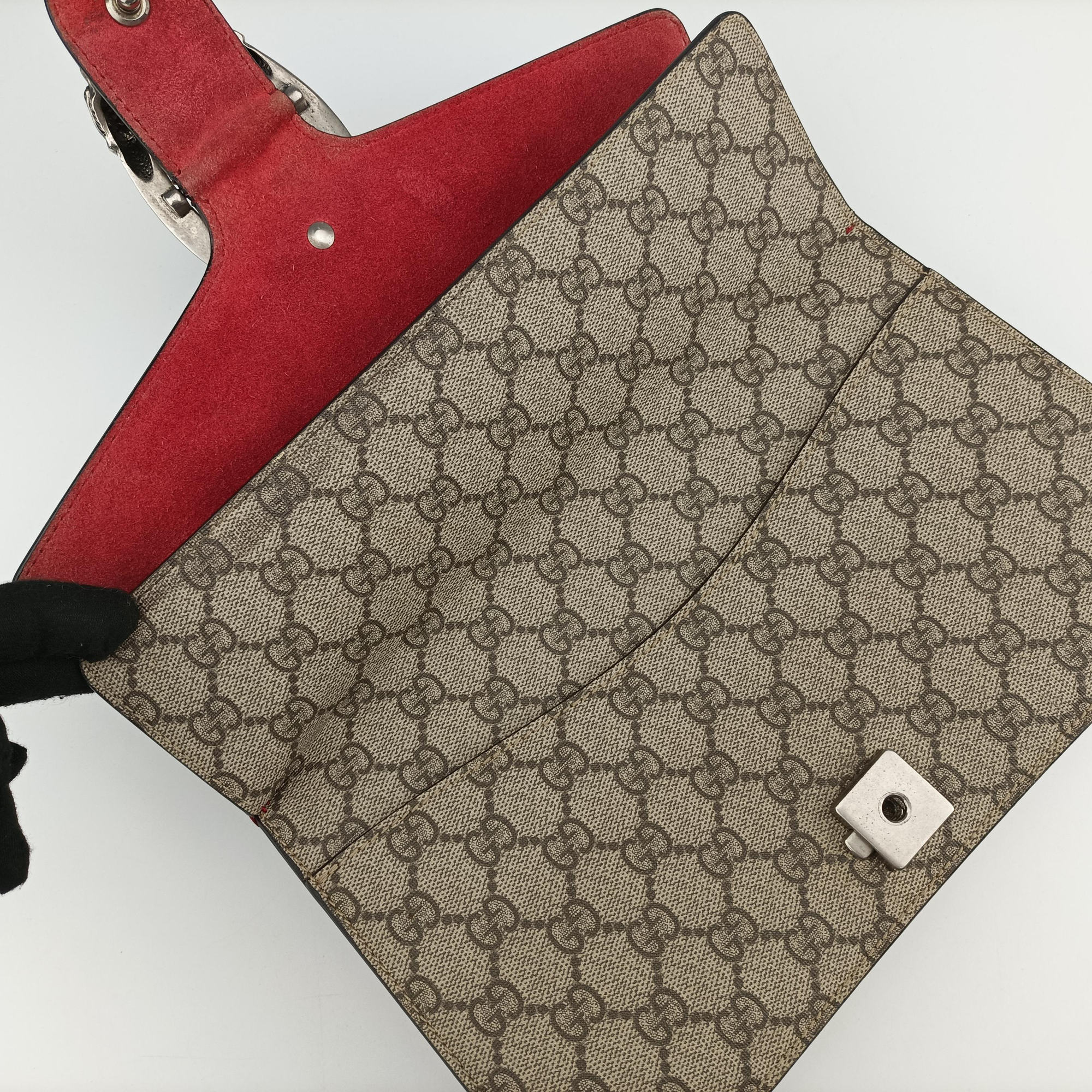 Dionysus beige×red PVC coated canvas× suede 400249 H023325309ディオニュソス ベージュ×レッド PVCコーティングキャンバス× スエード 400249 H023325309