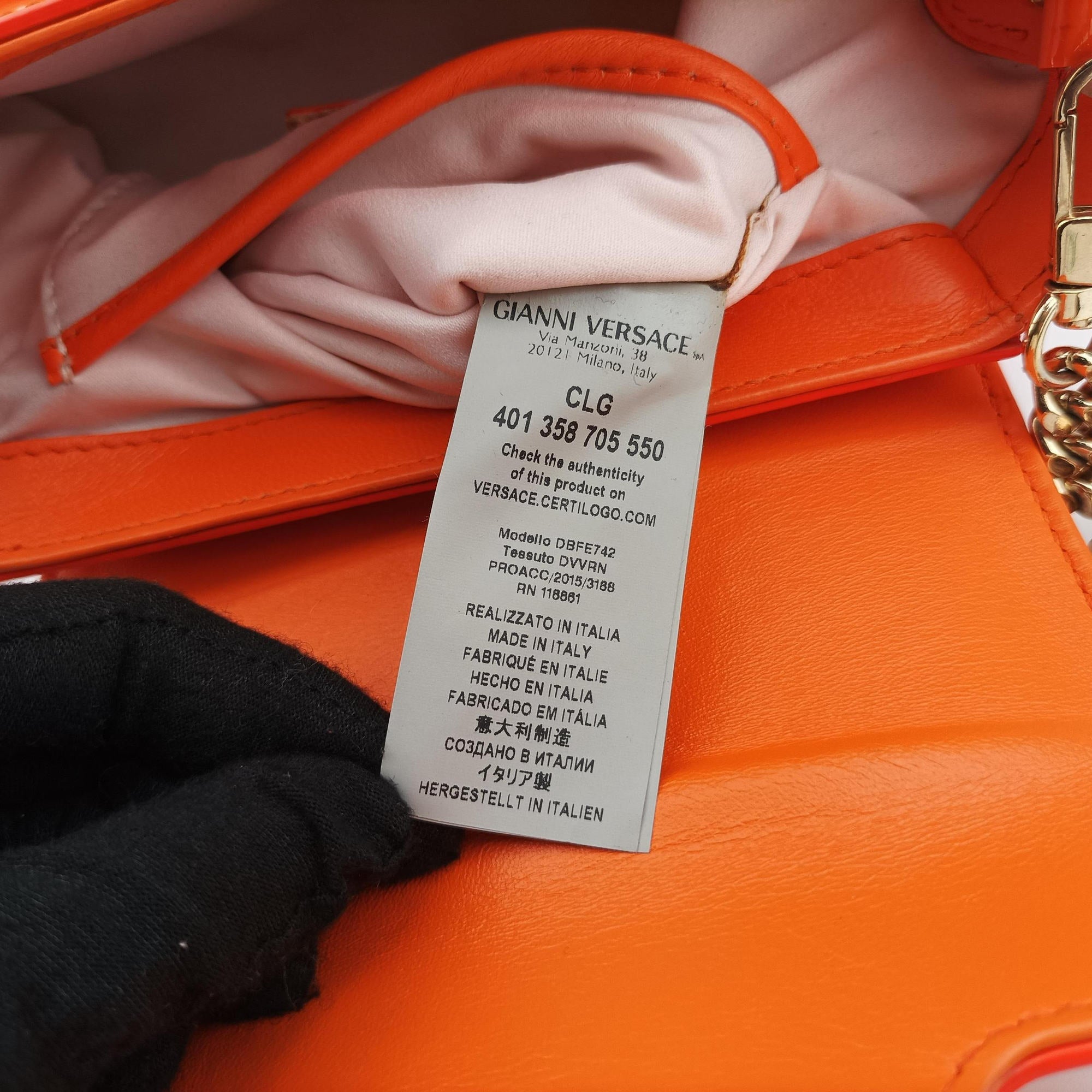 La Medusa Orange patent CLG401 358 705 550ラ メデューサ オレンジ パテント CLG401 358 705 550