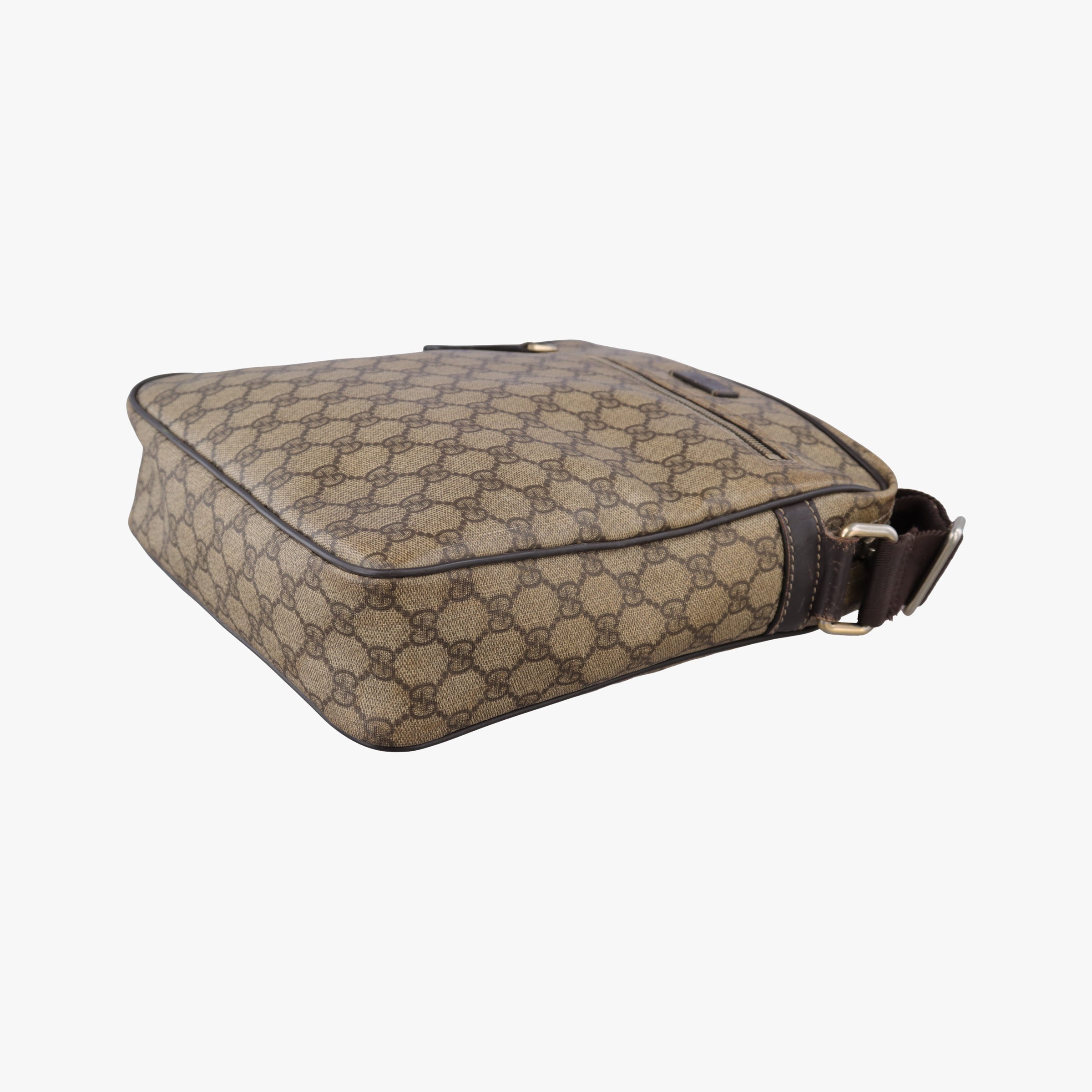 GG Supreme Messenger Beige×Brown PVC coated canvas×leather 201448 G7593614GGスプリーム メッセンジャー ベージュ×ブラウン PVCコーティングキャンバス×レザー 201448 G7593614