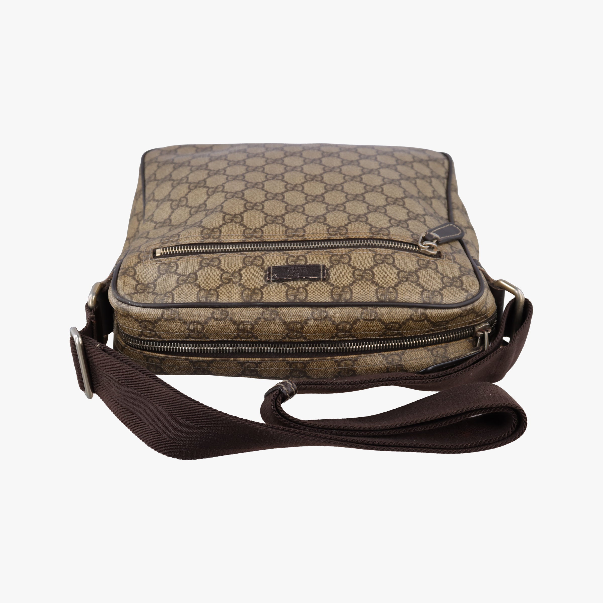GG Supreme Messenger Beige×Brown PVC coated canvas×leather 201448 G7593614GGスプリーム メッセンジャー ベージュ×ブラウン PVCコーティングキャンバス×レザー 201448 G7593614