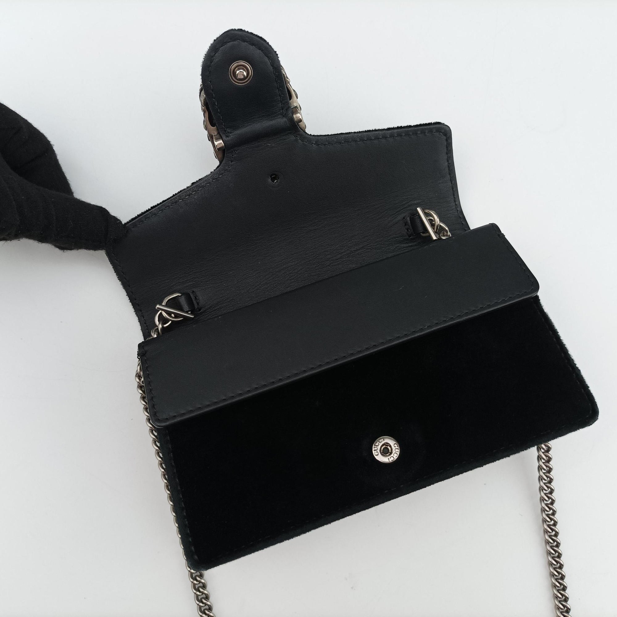 Dionysus Black velour×Leather 476432 ディオニュソス ブラック ベロア×レザー 476432