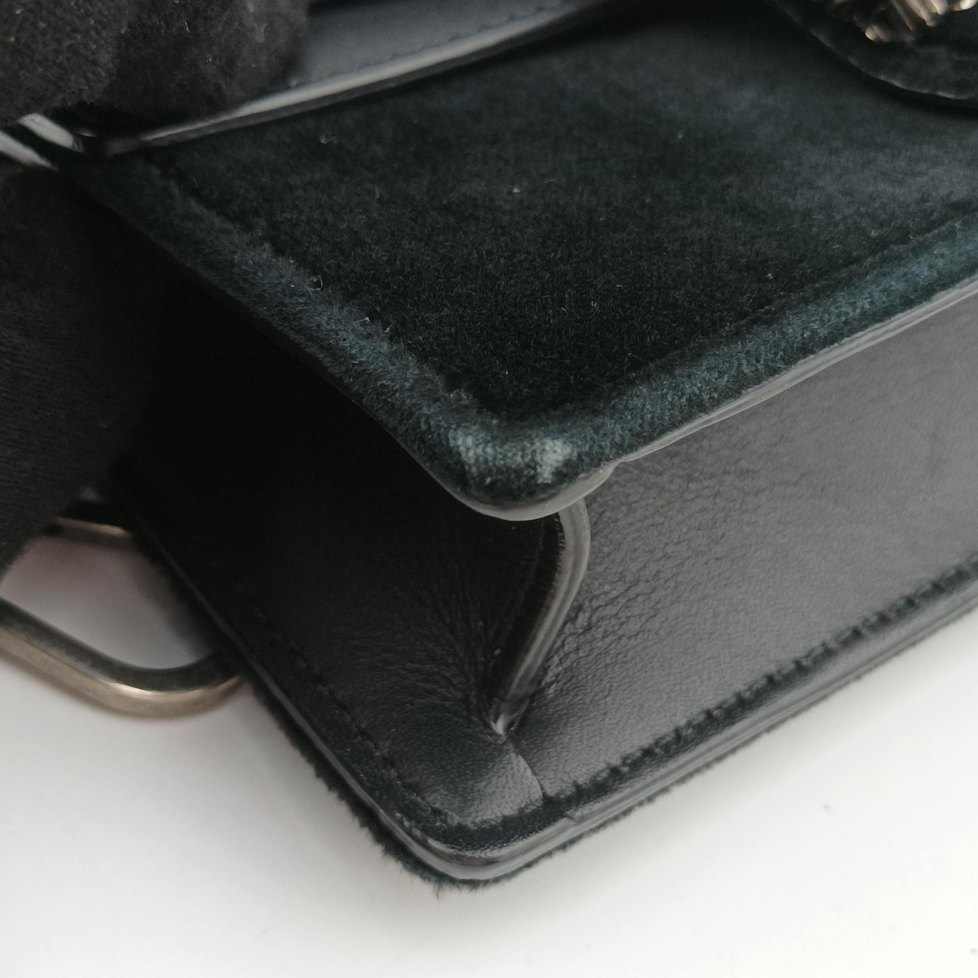 Dionysus Black velour×Leather 476432 ディオニュソス ブラック ベロア×レザー 476432