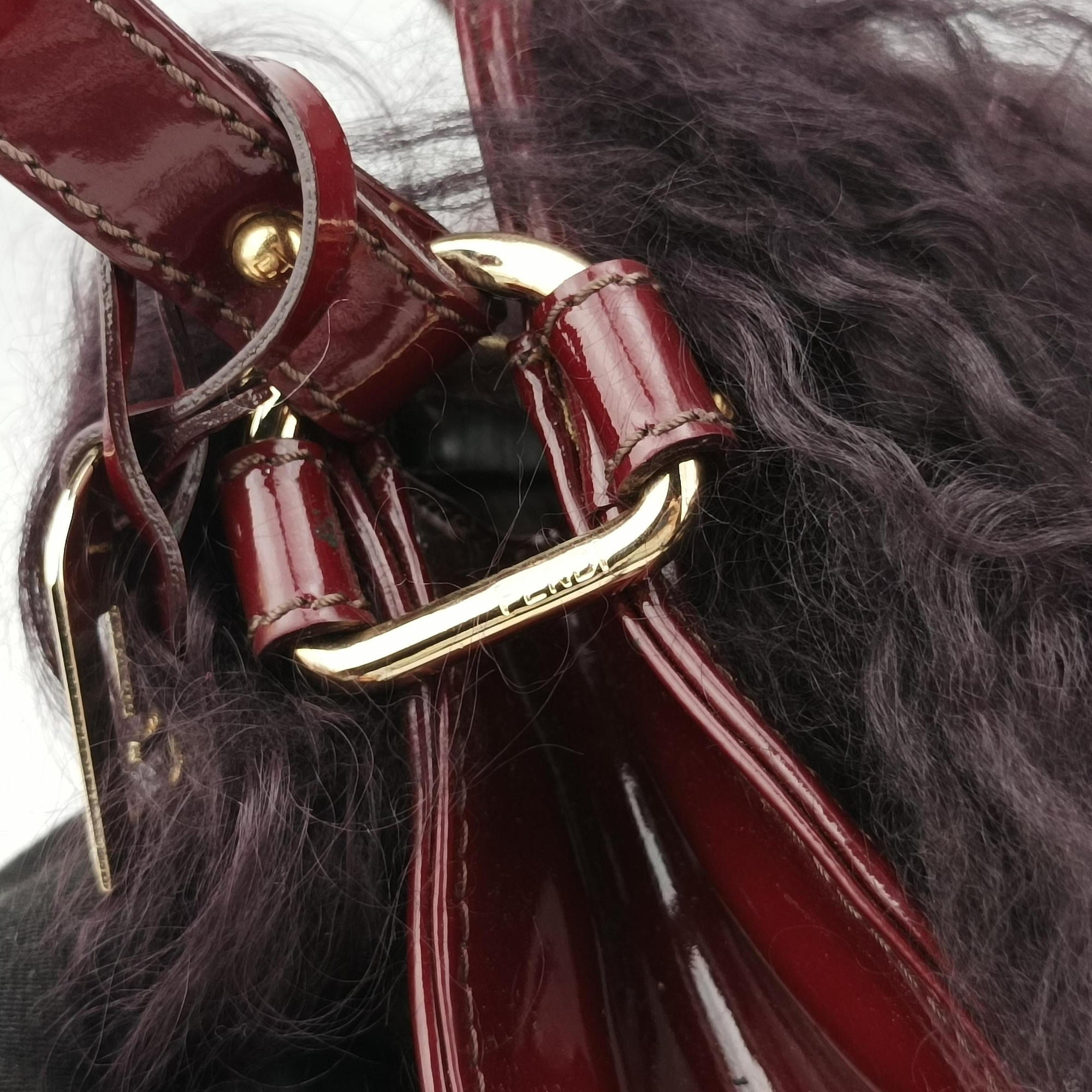 Fur bag Burgundy fur 8BR408 2454-8BR408-LPT-049ファーバッグ ワインレッド ファー 8BR408 2454-8BR408-LPT-049