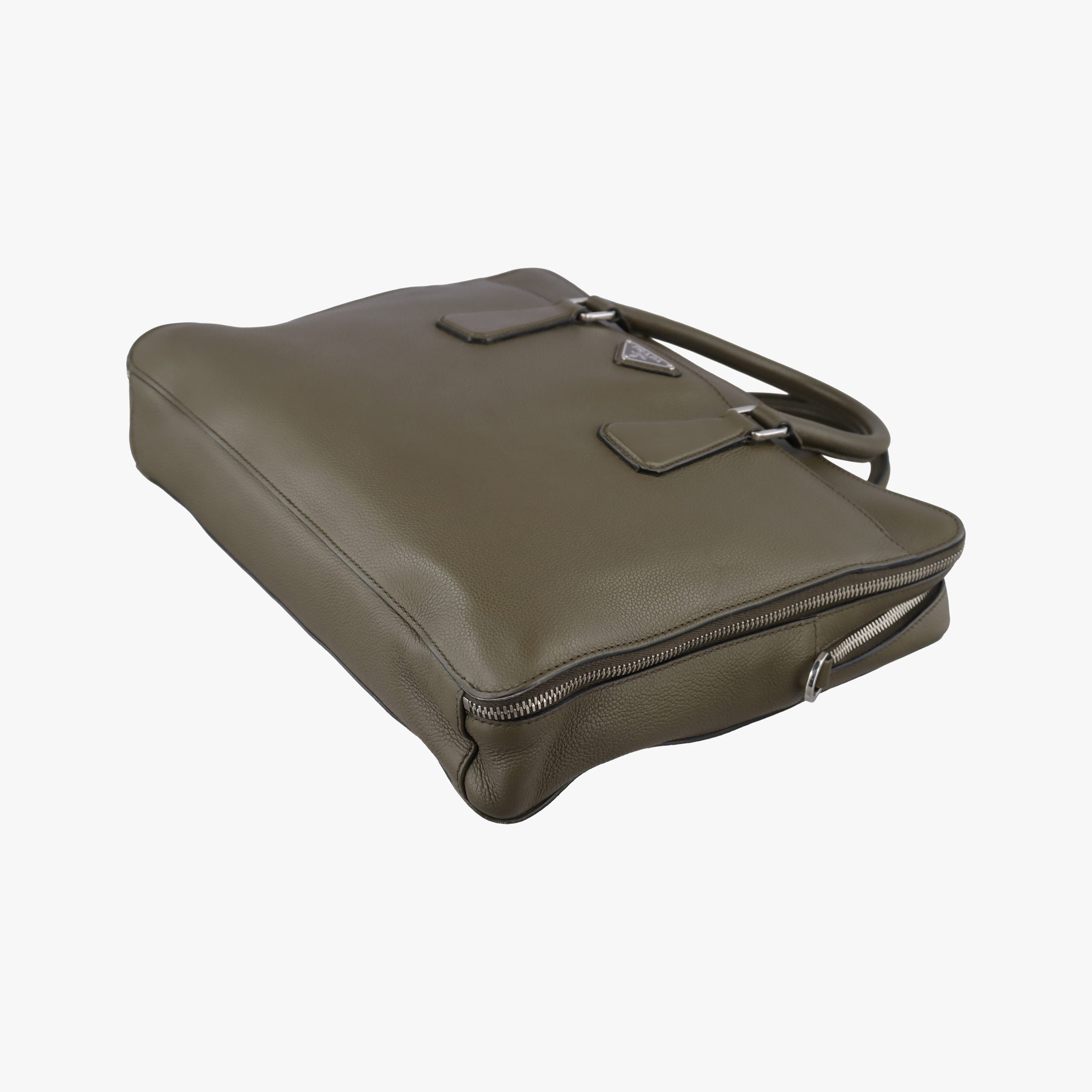 Business Briefcase Green Leather 2VE368 7/Iビジネス ブリーフケース グリーン レザー 2VE368 7/I