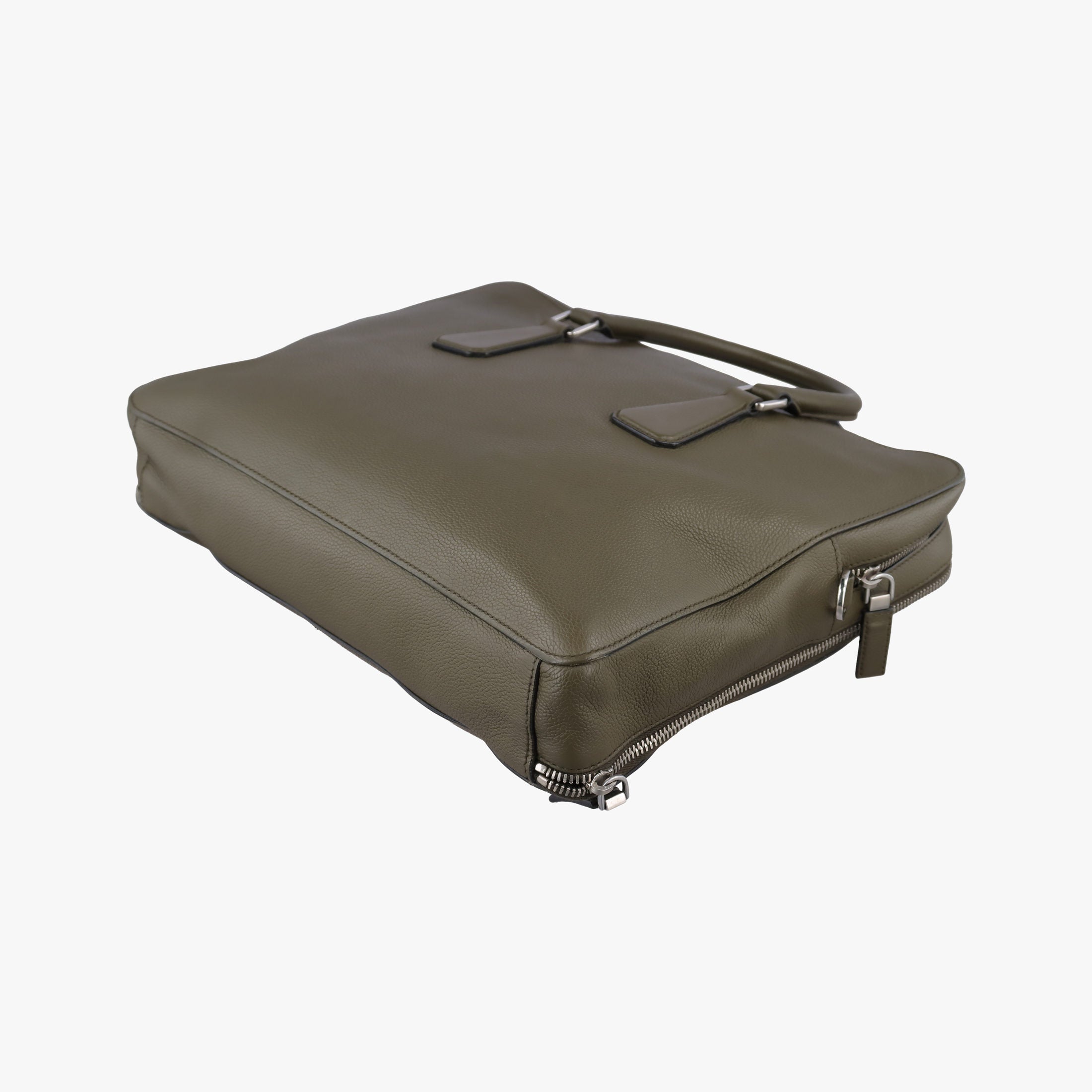 Business Briefcase Green Leather 2VE368 7/Iビジネス ブリーフケース グリーン レザー 2VE368 7/I