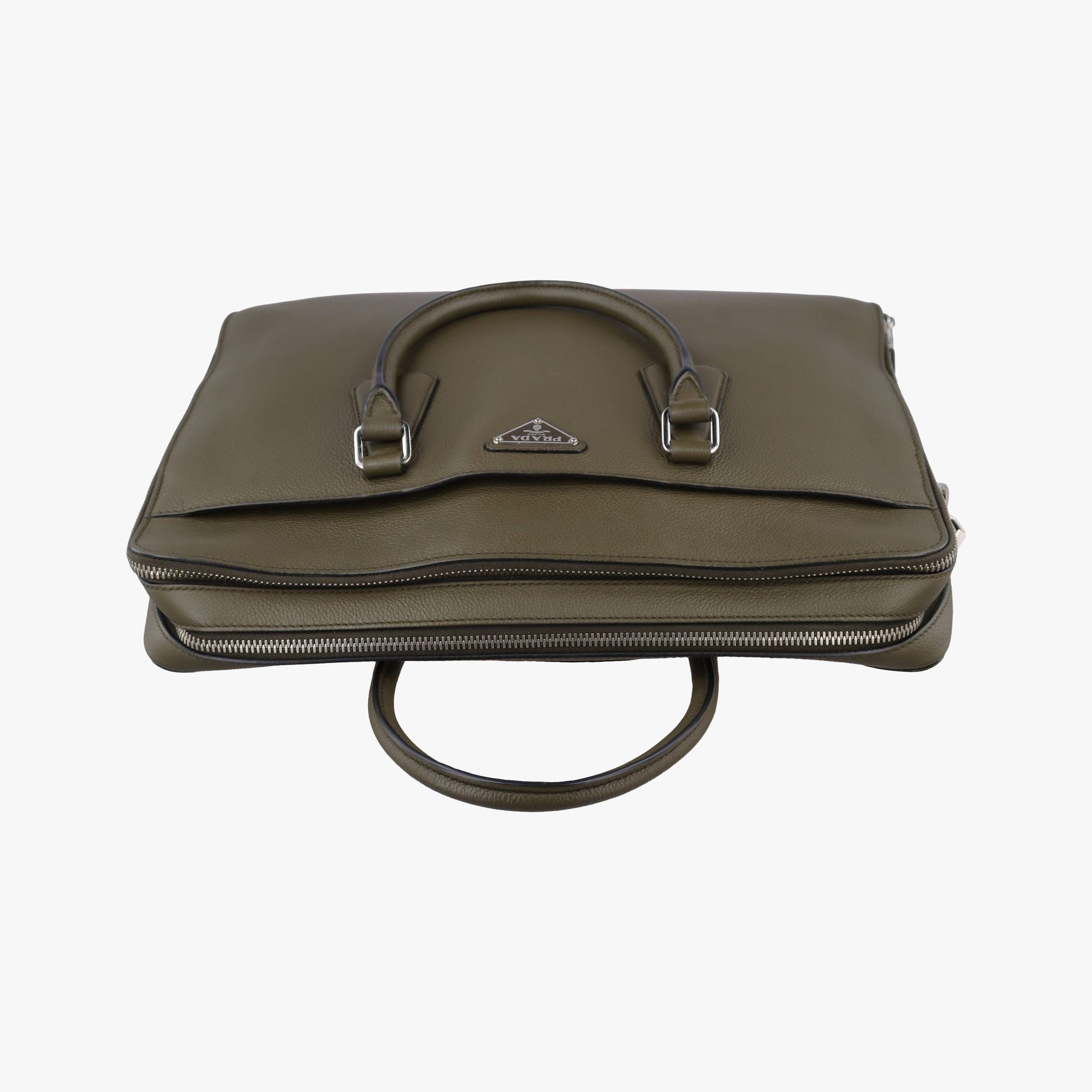 Business Briefcase Green Leather 2VE368 7/Iビジネス ブリーフケース グリーン レザー 2VE368 7/I