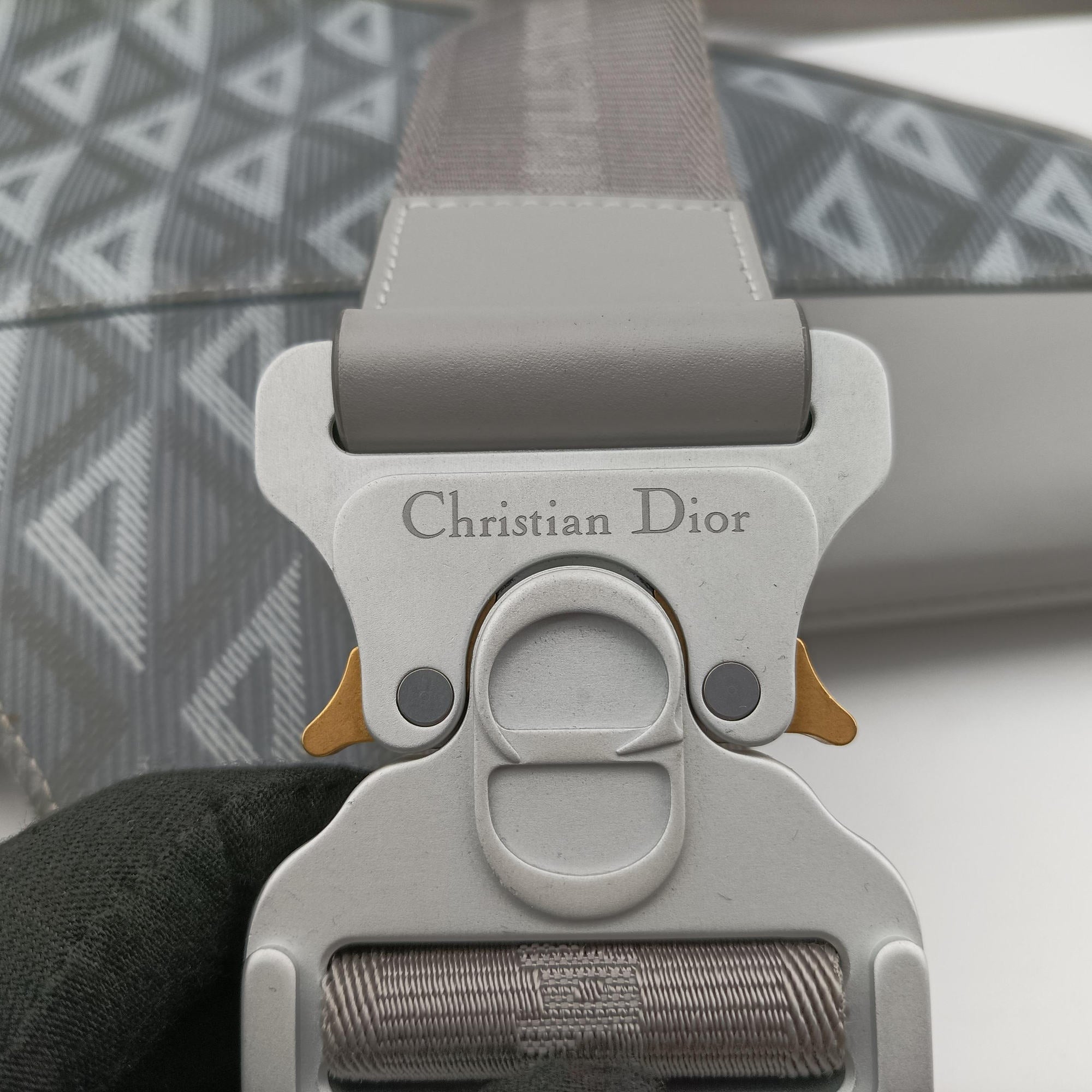 Saddle Grey PVC coated canvas × leather 27-BO-1221 IC Chipサドル グレー PVCコーティングキャンバス×レザー 27-BO-1221 ICチップ