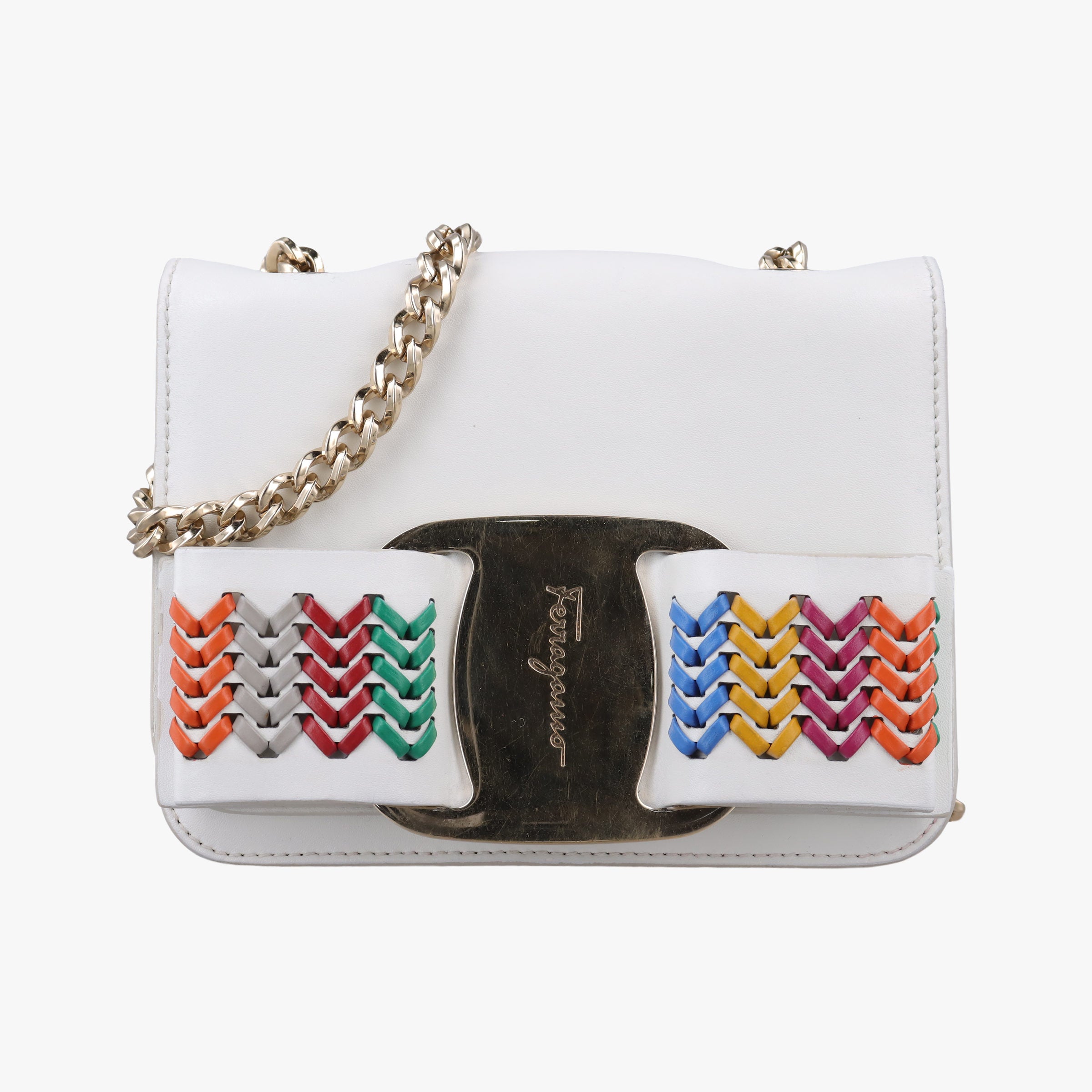 Viva White×multicolor Leather FZ-21 H 105ヴィヴァ ホワイト×マルチカラー レザー FZ-21 H 105