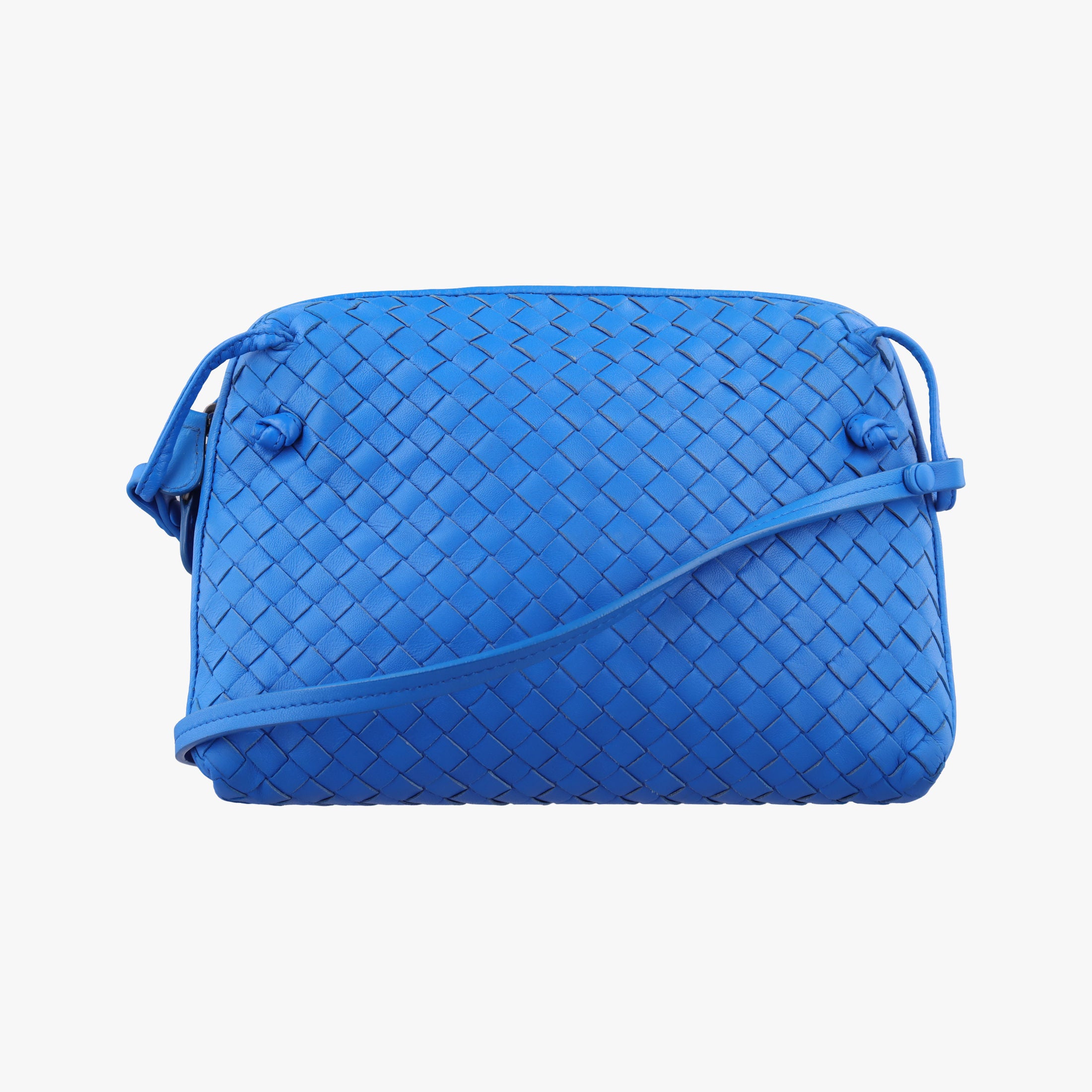 NODINI Intrecciato Blue lambskin B04622158Uノディーニ イントレチャート ブルー ラムスキン B04622158U