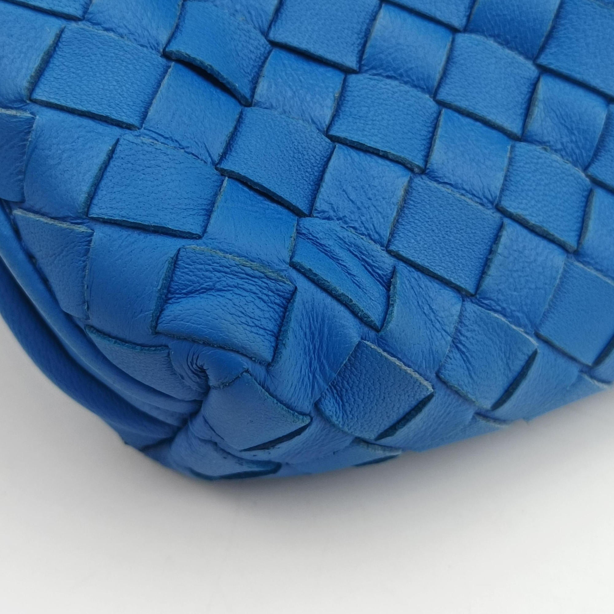 NODINI Intrecciato Blue lambskin B04622158Uノディーニ イントレチャート ブルー ラムスキン B04622158U