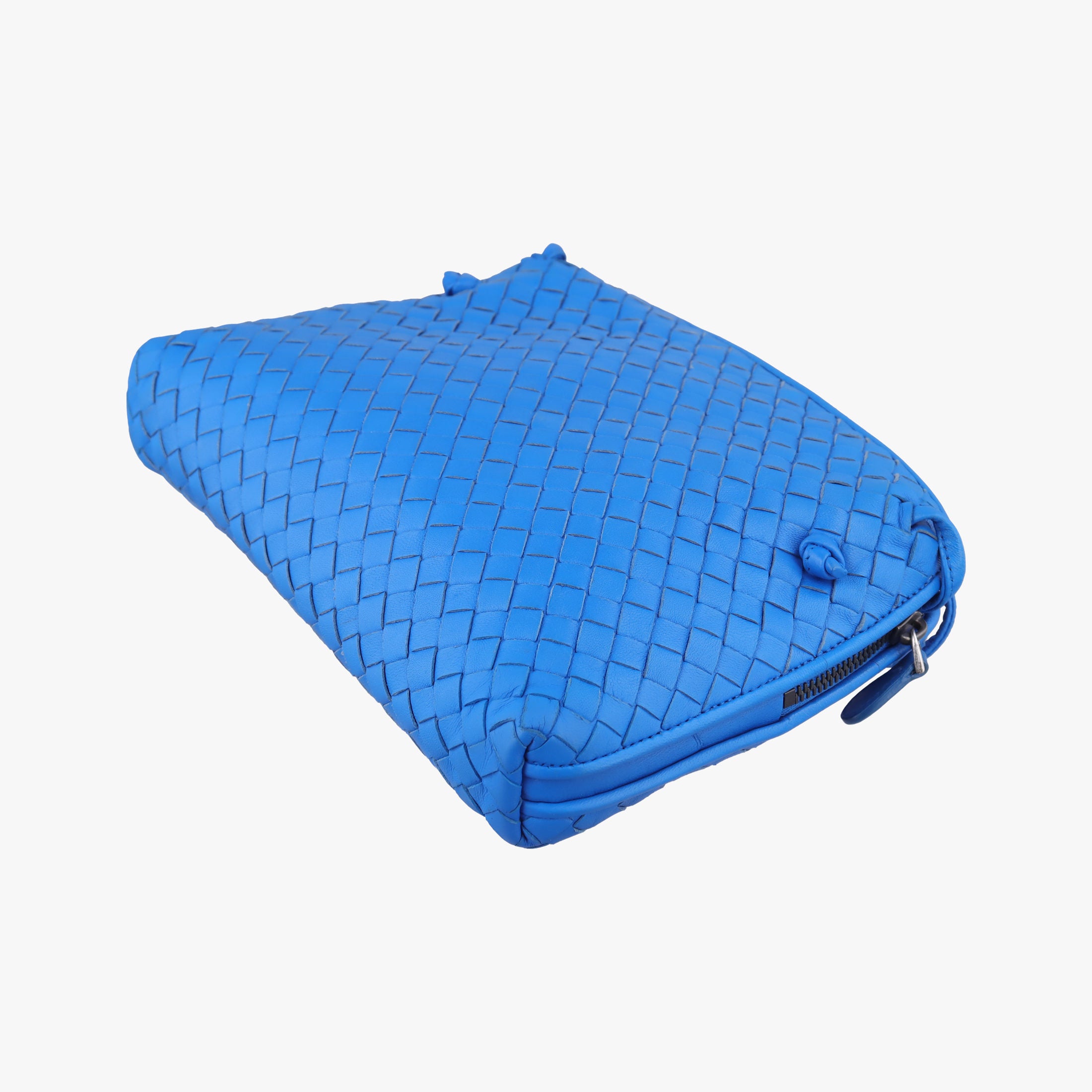 NODINI Intrecciato Blue lambskin B04622158Uノディーニ イントレチャート ブルー ラムスキン B04622158U