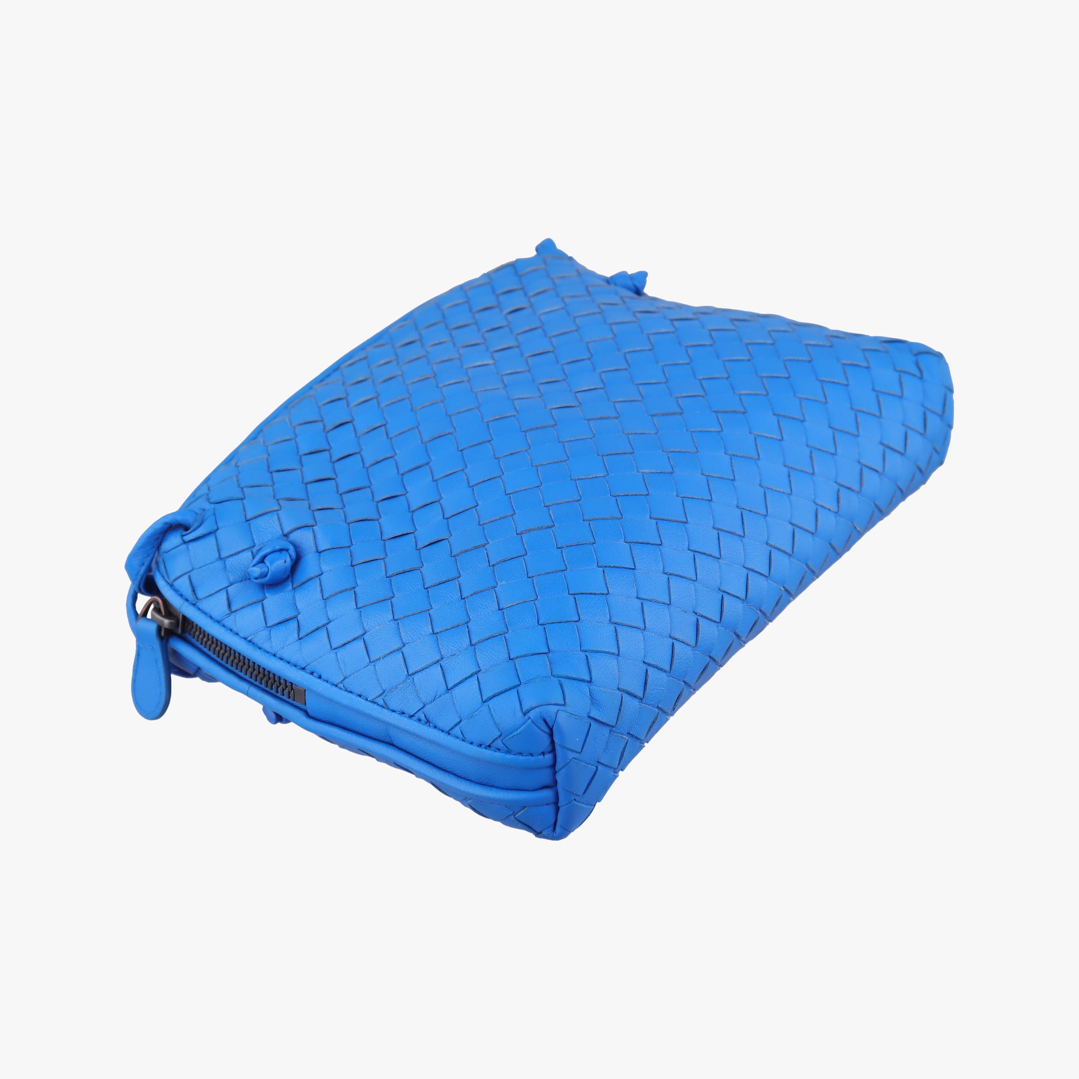 NODINI Intrecciato Blue lambskin B04622158Uノディーニ イントレチャート ブルー ラムスキン B04622158U