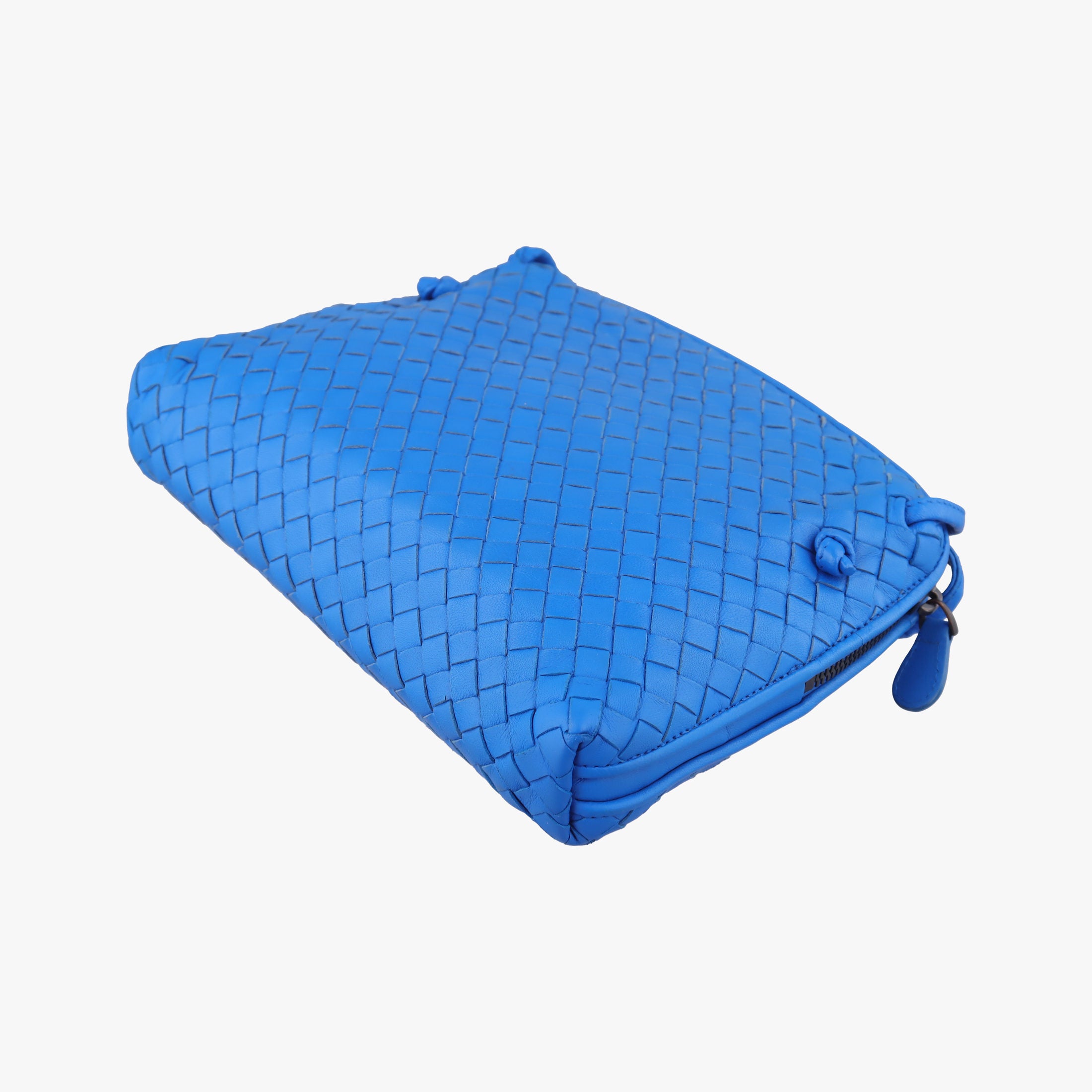 NODINI Intrecciato Blue lambskin B04622158Uノディーニ イントレチャート ブルー ラムスキン B04622158U