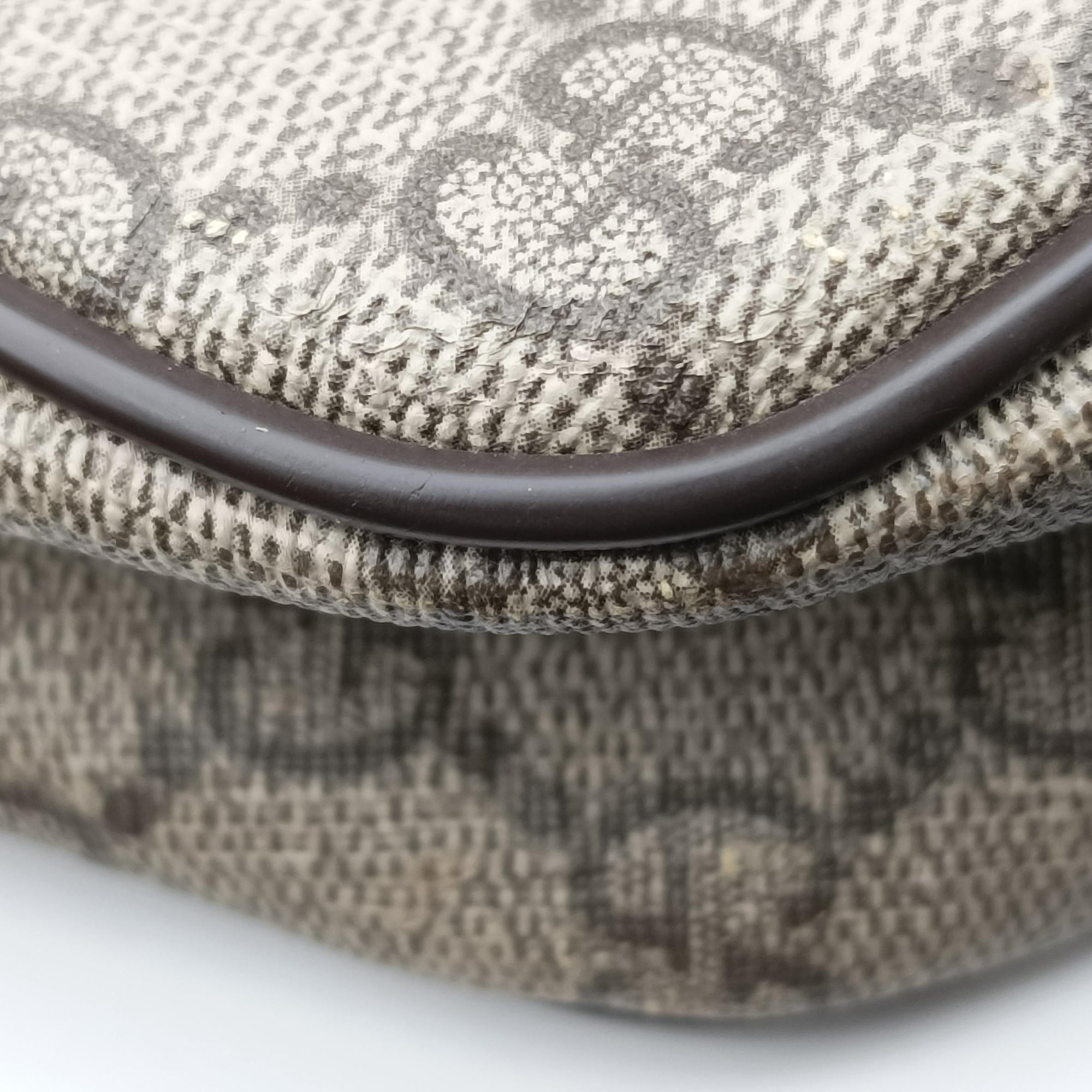 GG Imprime Messenger Beige×Brown PVC coated canvas×Leather 201448 F013949693GGインプリメ メッセンジャー ベージュ×ブラウン PVCコーティングキャンバス×レザー 201448 F013949693