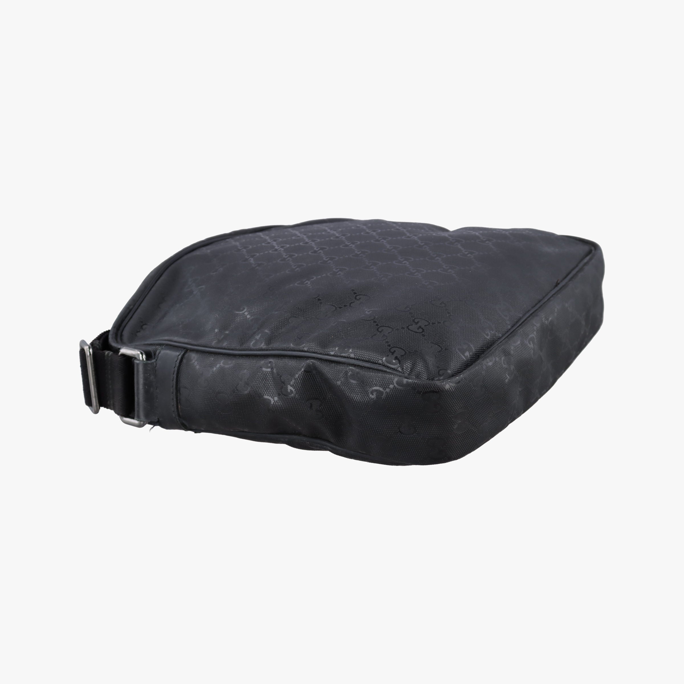 GG Imprime Messenger Black PVC coated canvas 201448 I010359049GGインプリメ メッセンジャー ブラック PVCコーティングキャンバス 201448 I010359049