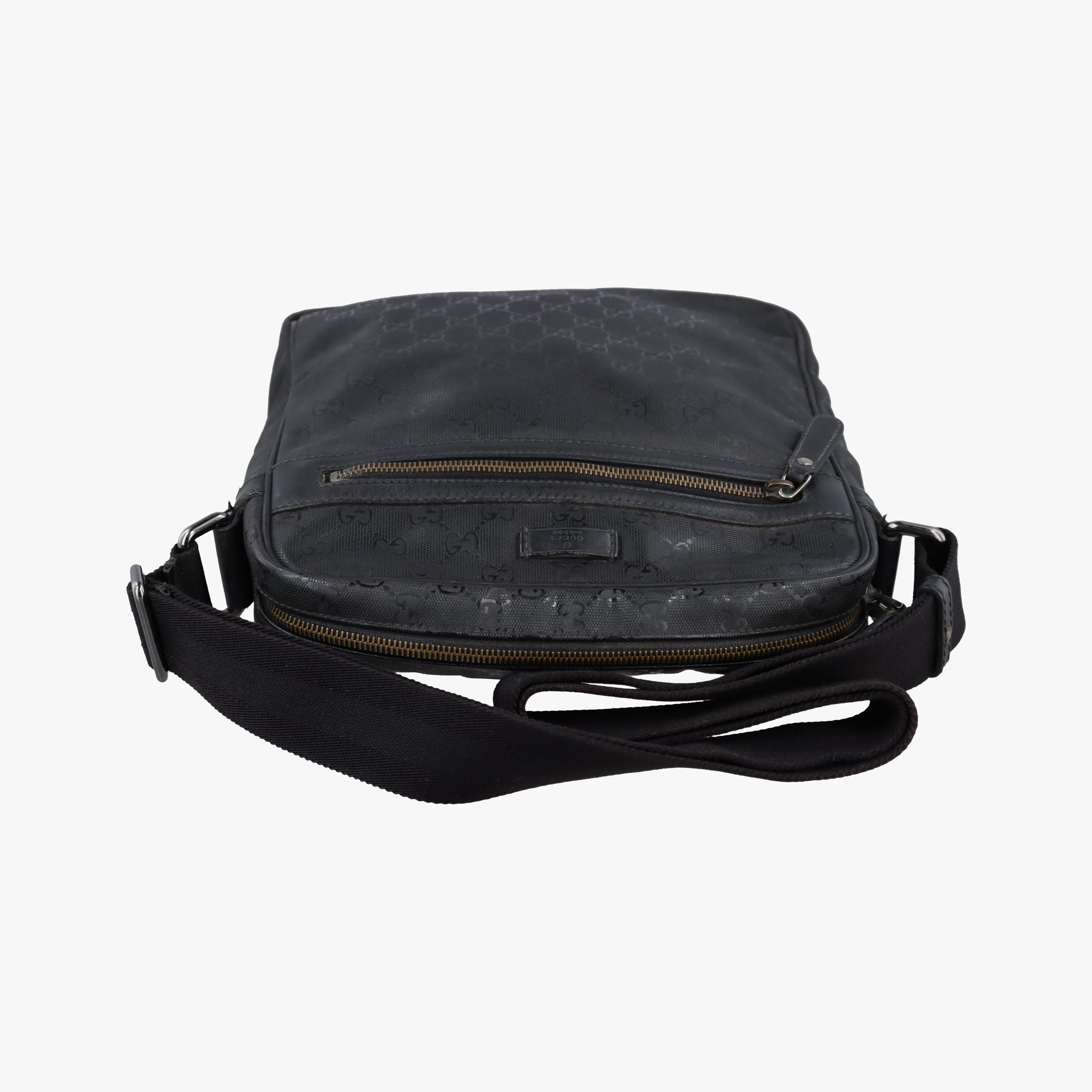 GG Imprime Messenger Black PVC coated canvas 201448 I010359049GGインプリメ メッセンジャー ブラック PVCコーティングキャンバス 201448 I010359049