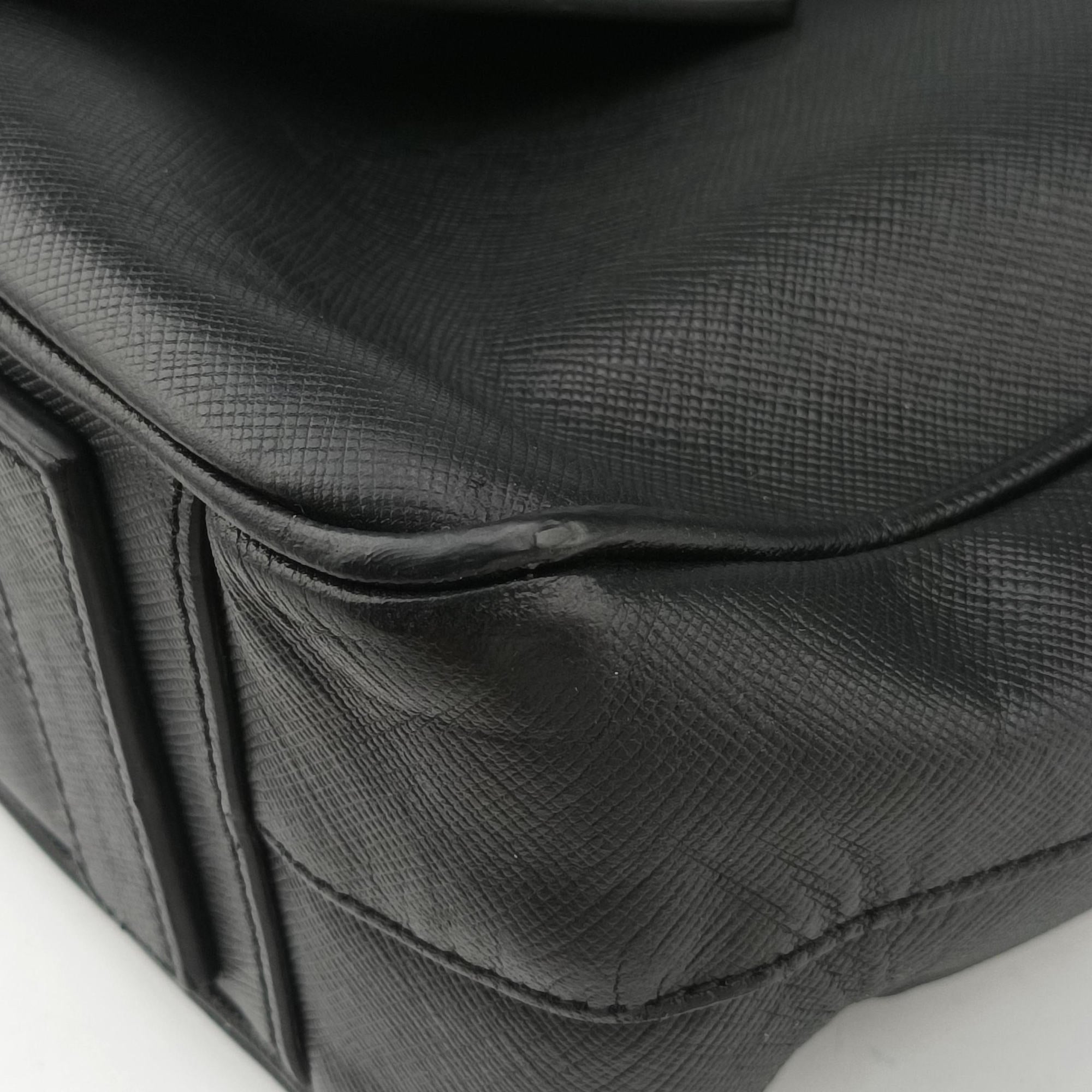 Business Briefcase Black SAFFIANO Leather 2VE011 208 Rビジネス ブリーフケース ブラック サフィアーノレザー 2VE011 208 R
