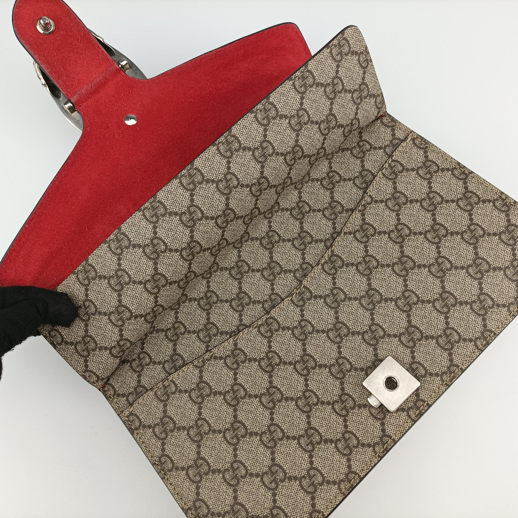 Dionysus beige×red PVC coated canvas × suede 400249 D021354194ディオニュソス ベージュ×レッド PVCコーティングキャンバス×スエード 400249 D021354194