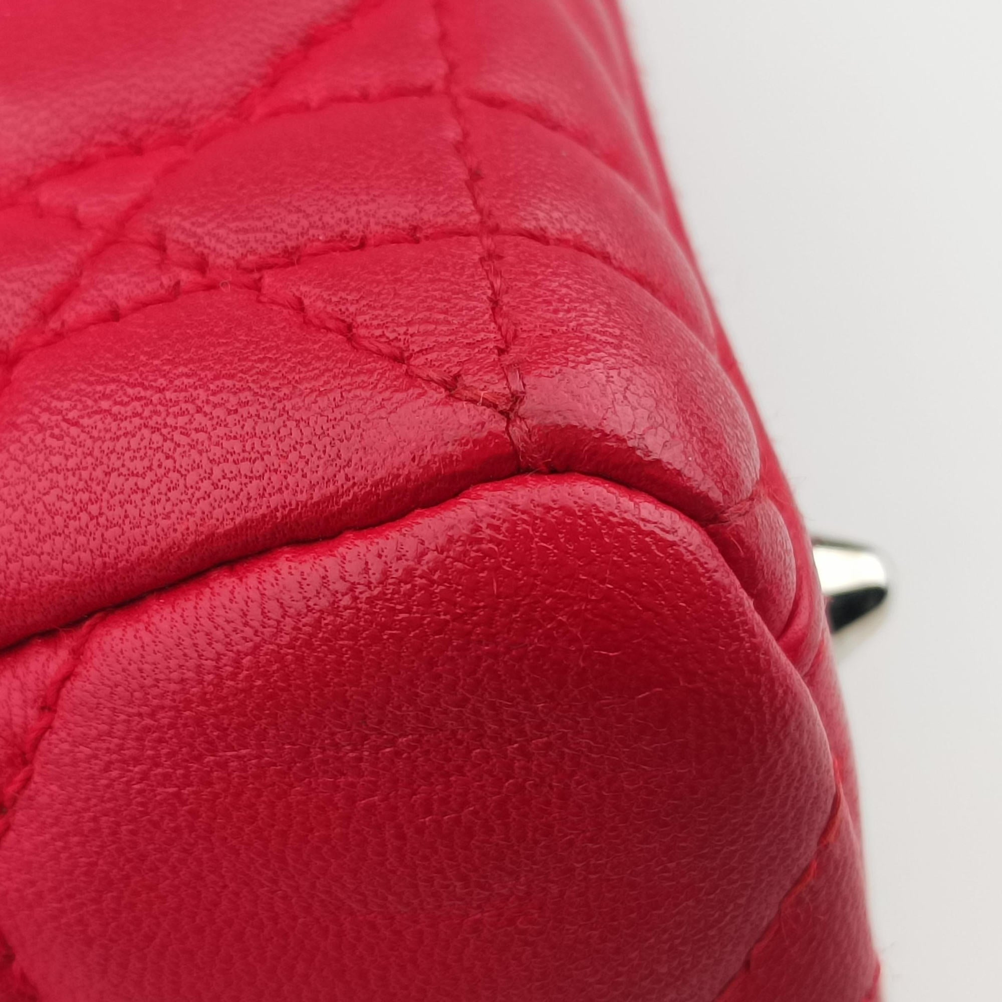 Lady Dior Red lambskin 11-MA-0089レディディオール レッド ラムスキン 11-MA-0089