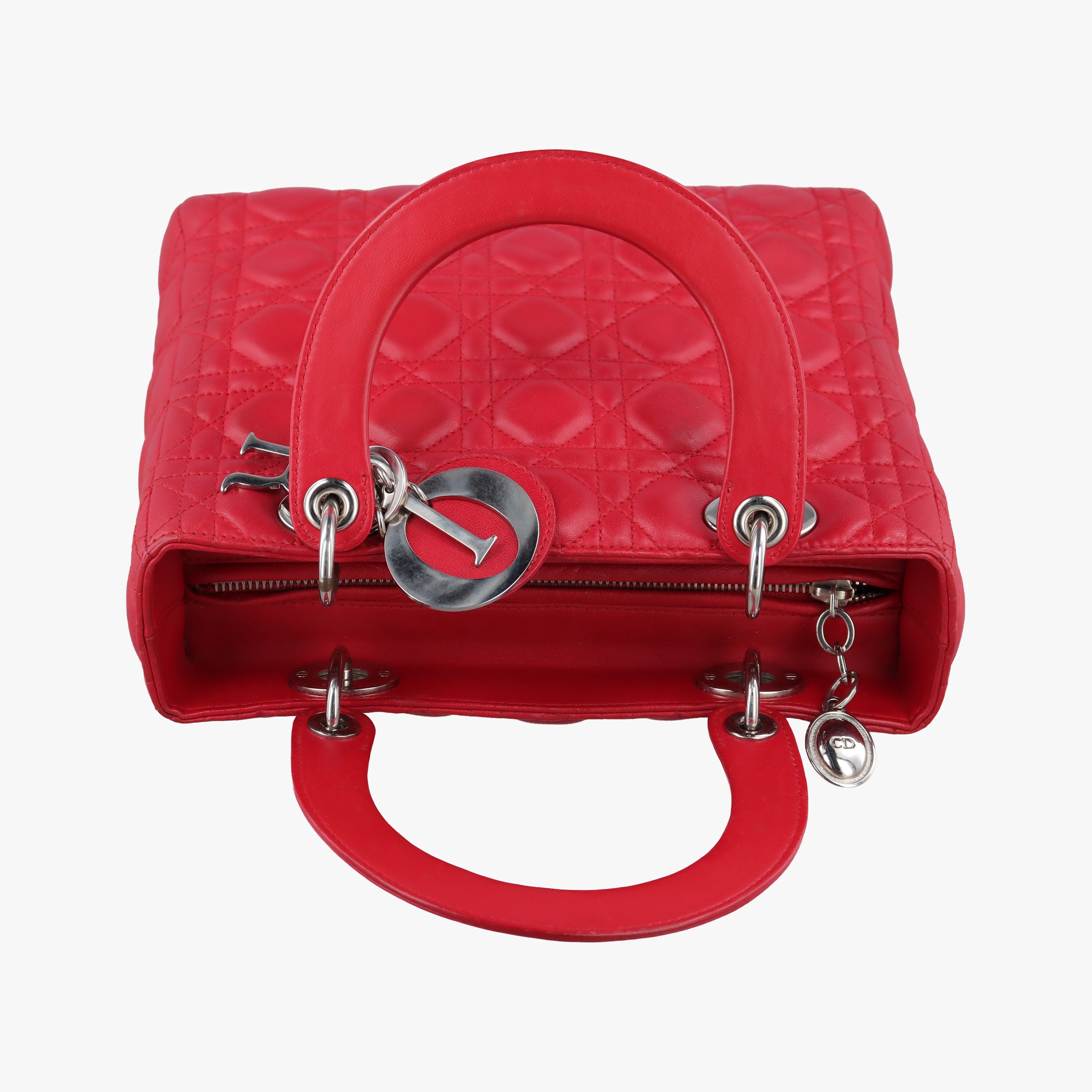 Lady Dior Red lambskin 11-MA-0089レディディオール レッド ラムスキン 11-MA-0089
