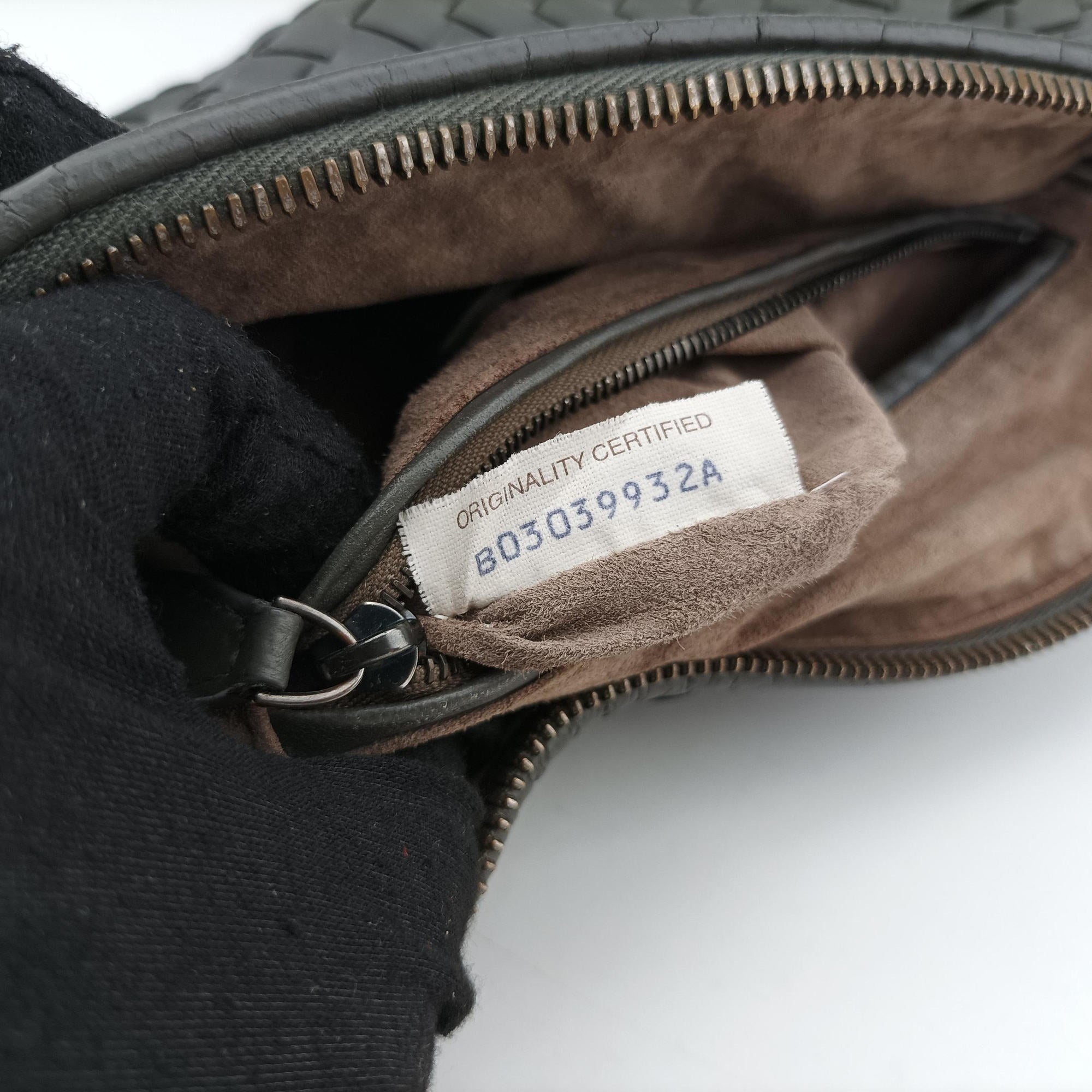 NODINI Intrecciato Grey lambskin B03039932Aノディーニ イントレチャート グレー ラムスキン B03039932A