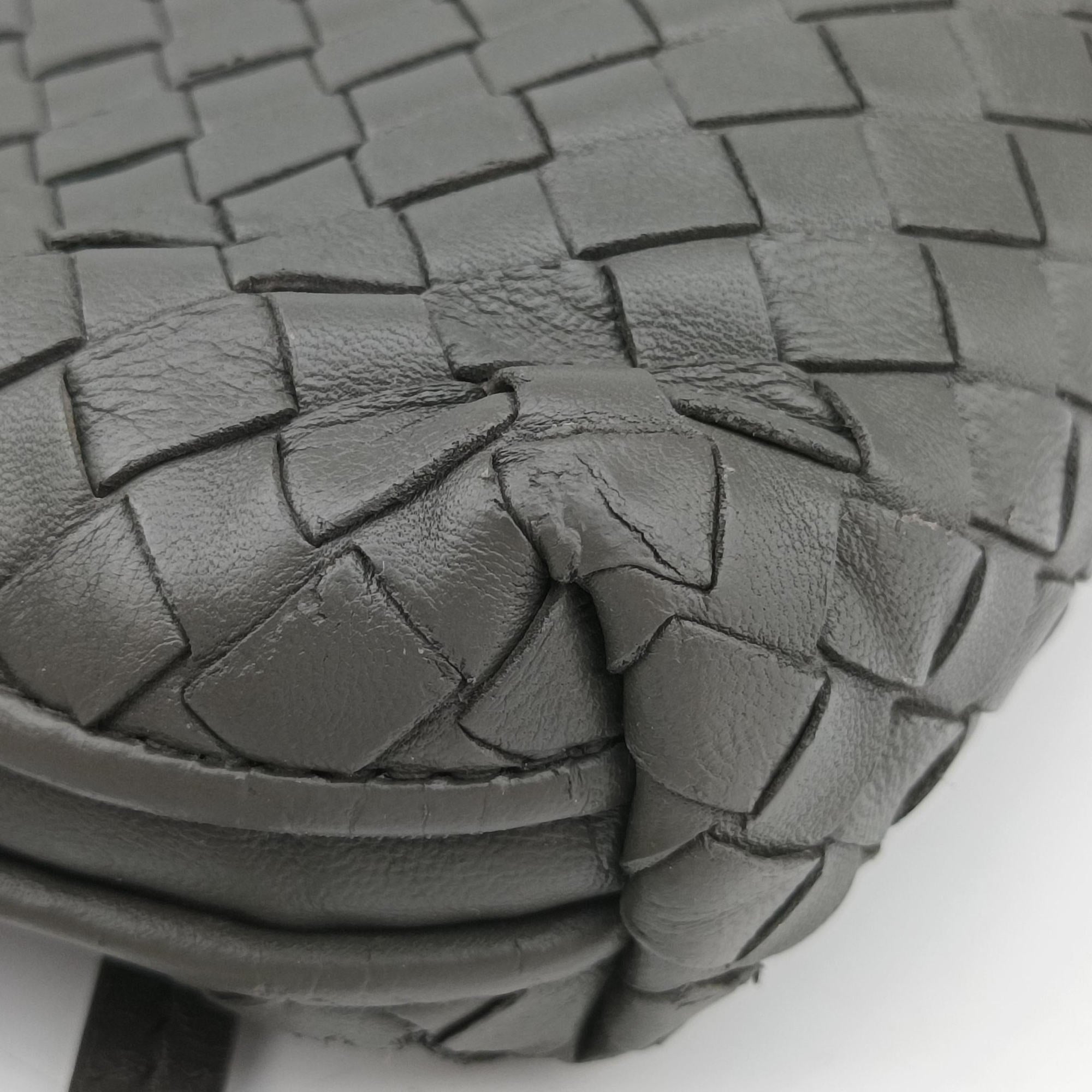 NODINI Intrecciato Grey lambskin B03039932Aノディーニ イントレチャート グレー ラムスキン B03039932A