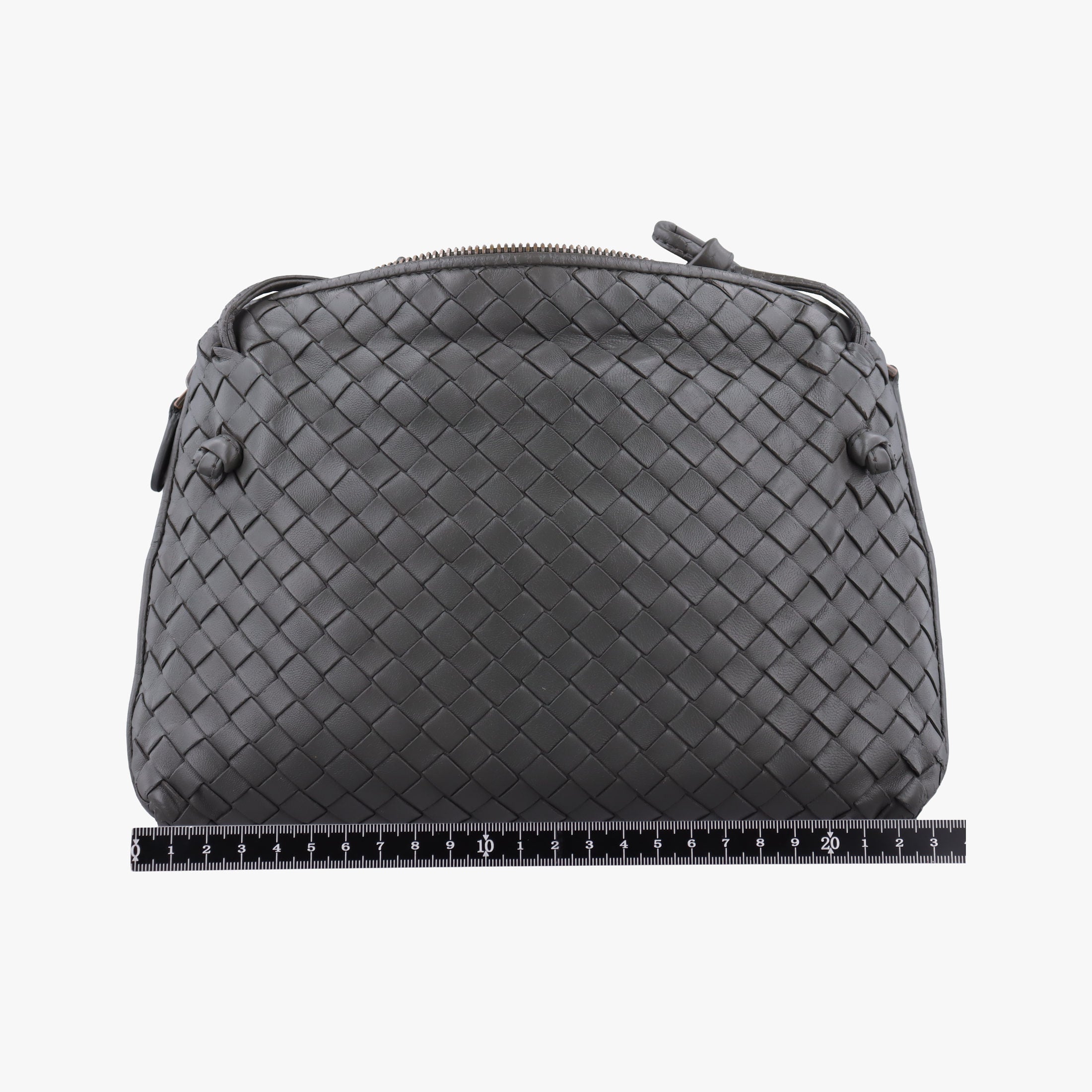 NODINI Intrecciato Grey lambskin B03039932Aノディーニ イントレチャート グレー ラムスキン B03039932A
