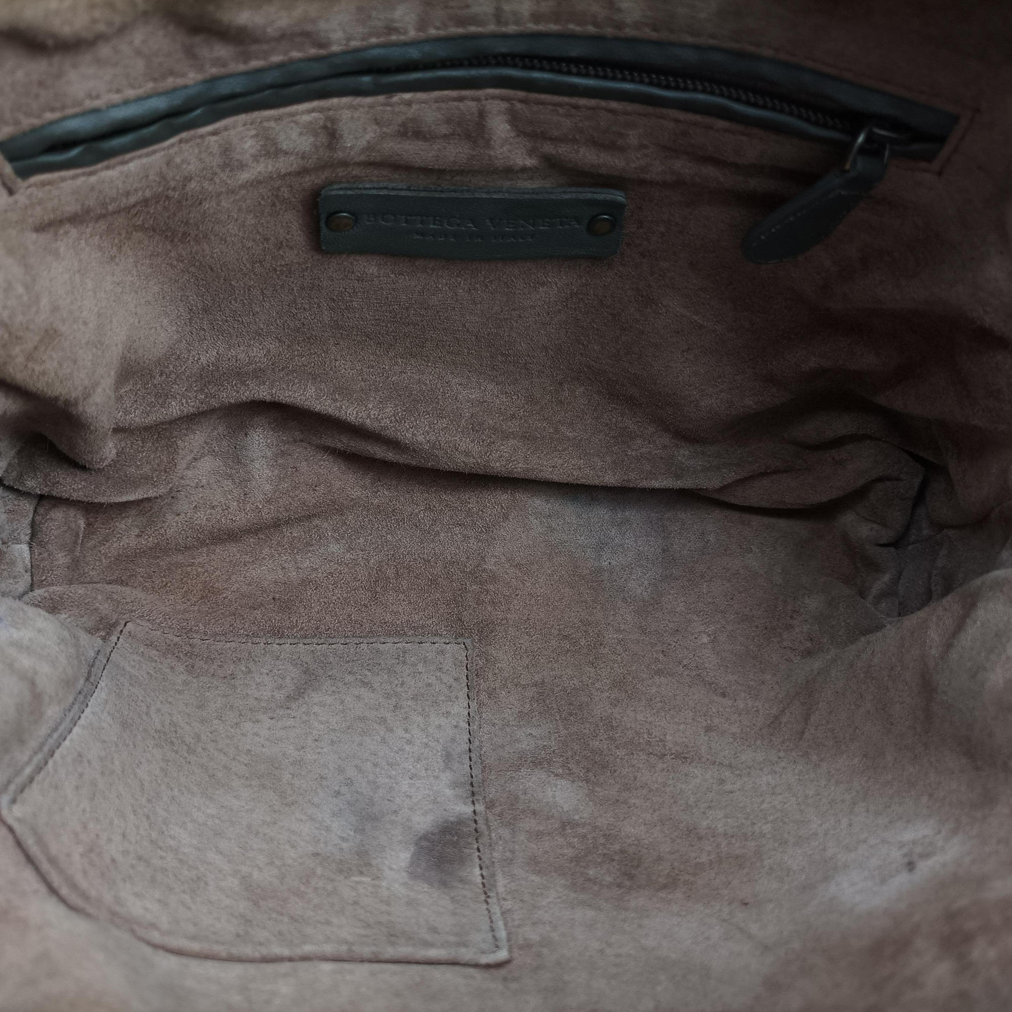 NODINI Intrecciato Grey lambskin B03039932Aノディーニ イントレチャート グレー ラムスキン B03039932A