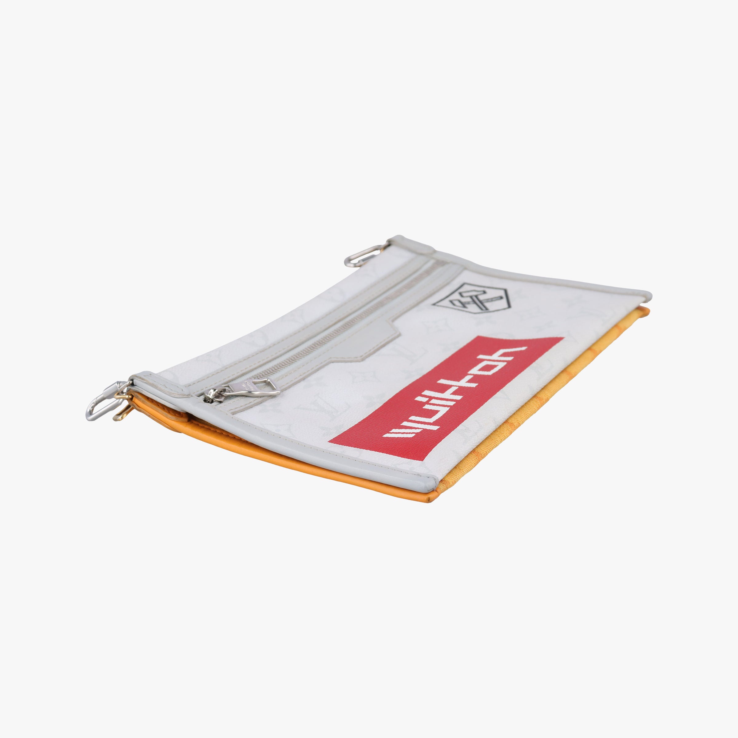 Flat Messenger White×orange White Monogram Canvas x Ocher Monogram Denim M44640 CA1149フラットメッセンジャー ブロン×オレンジ ホワイトモノグラムキャンバス×オーカーモノグラムデニム M44640 CA1149