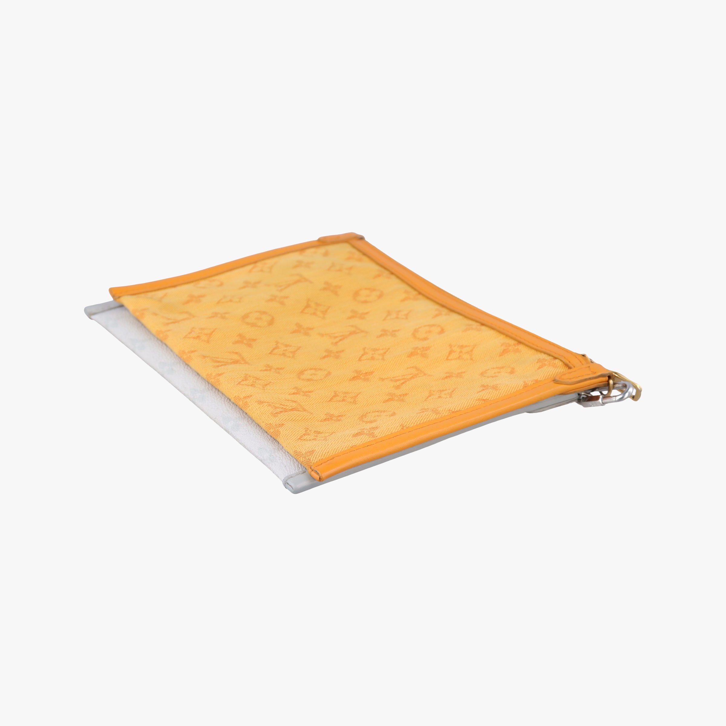 Flat Messenger White×orange White Monogram Canvas x Ocher Monogram Denim M44640 CA1149フラットメッセンジャー ブロン×オレンジ ホワイトモノグラムキャンバス×オーカーモノグラムデニム M44640 CA1149