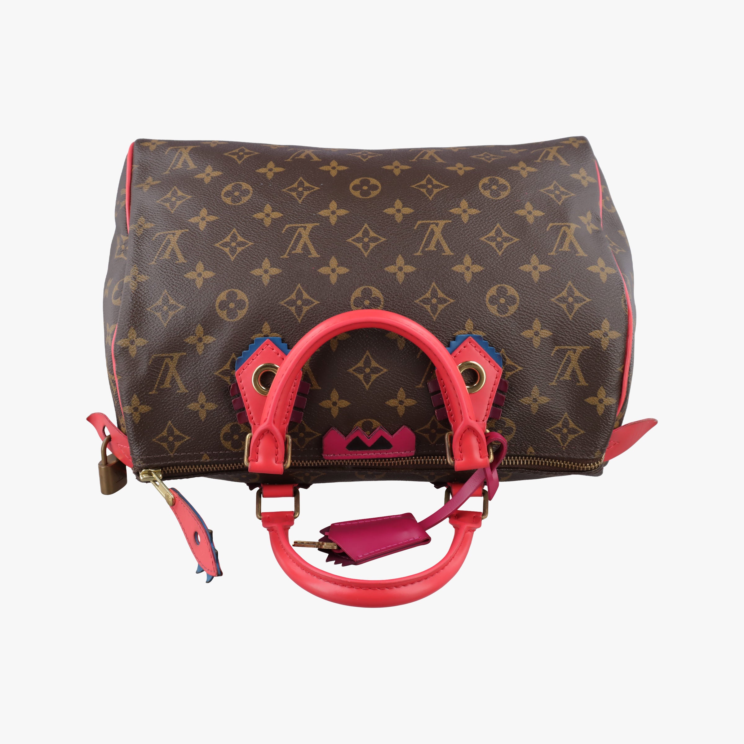 SPEEDY30 brown×Flamingo Monogram Totem M41665 DU2115スピーディ30 モノグラム/ブラウン×フラミンゴ モノグラム トーテム M41665 DU2115
