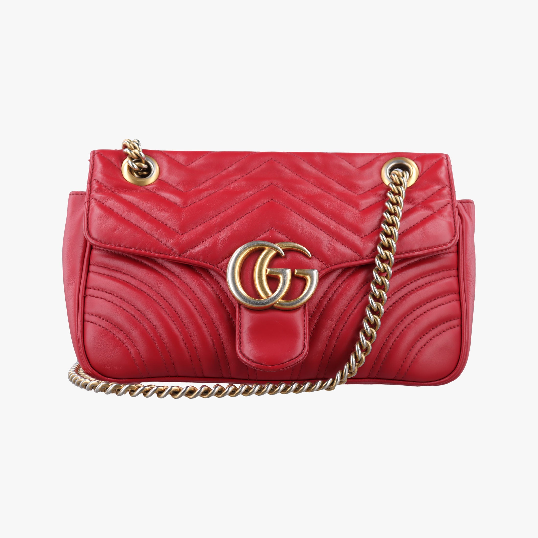 GG Marmont Red Leather 443497 E025631951GGマーモント レッド レザー 443497 E025631951