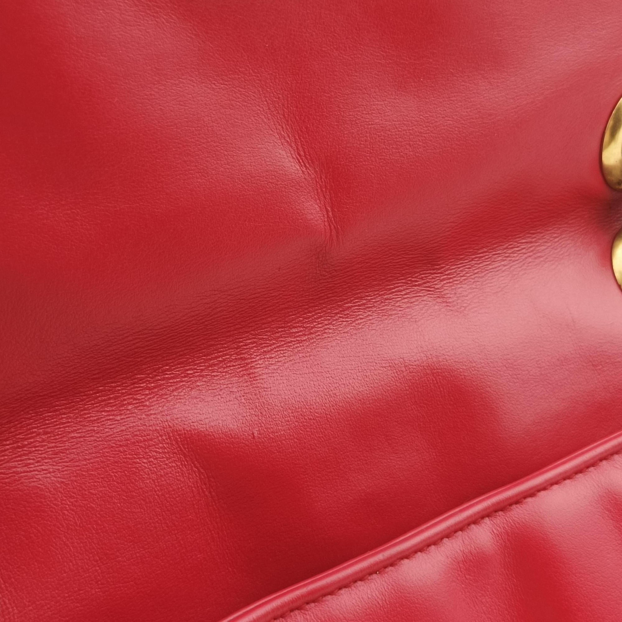 GG Marmont Red Leather 443497 E025631951GGマーモント レッド レザー 443497 E025631951