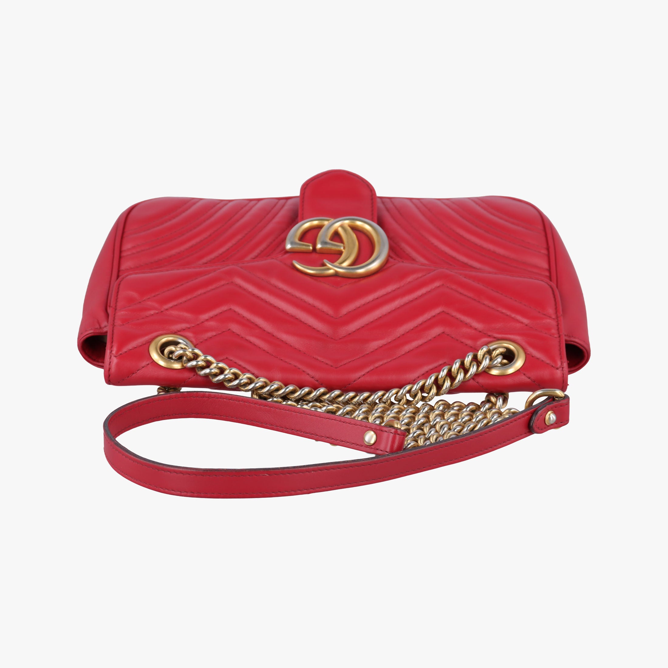 GG Marmont Red Leather 443497 E025631951GGマーモント レッド レザー 443497 E025631951